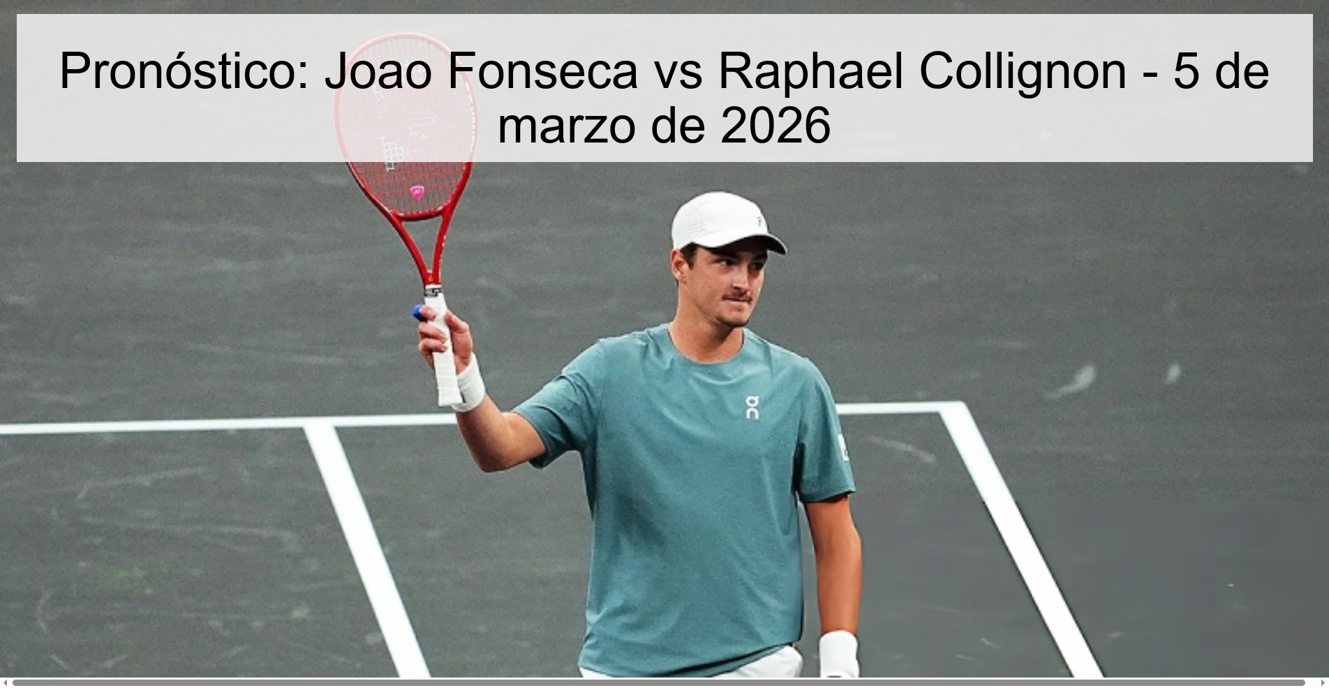 Prediction: Joao Fonseca vs Raphael Collignon - March 5, 2026