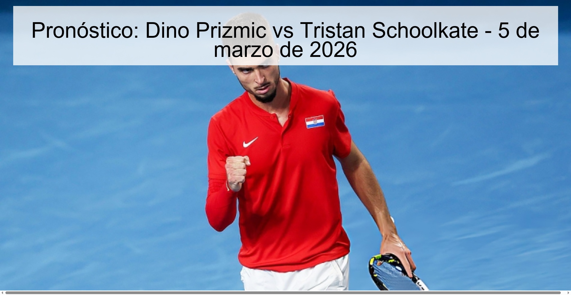 Pronóstico: Dino Prizmic vs Tristan Schoolkate - 5 de marzo de 2026
