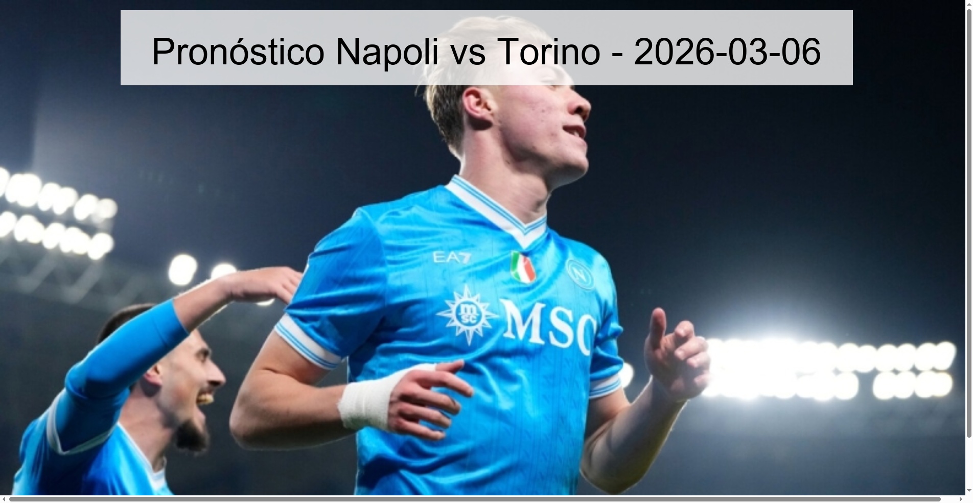 Pronóstico Napoli vs Torino - 2026-03-06