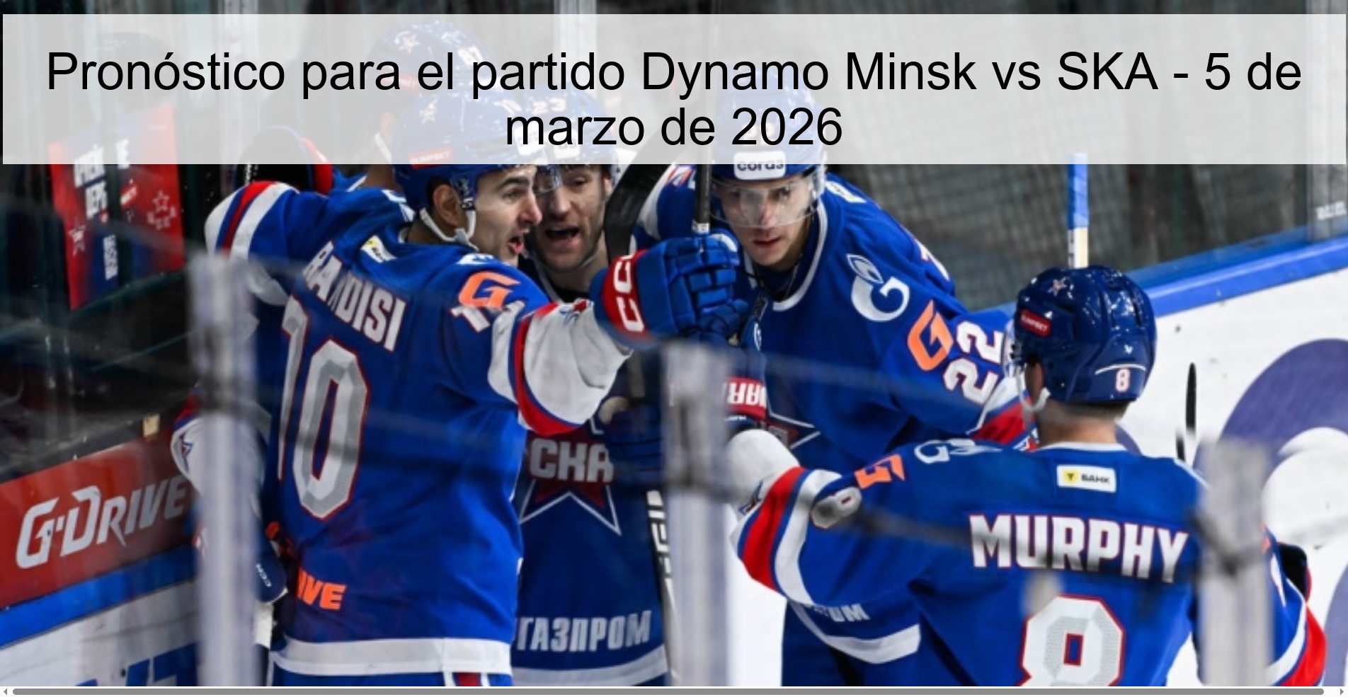 Prediction for the match Dynamo Minsk vs SKA - March 5, 2026