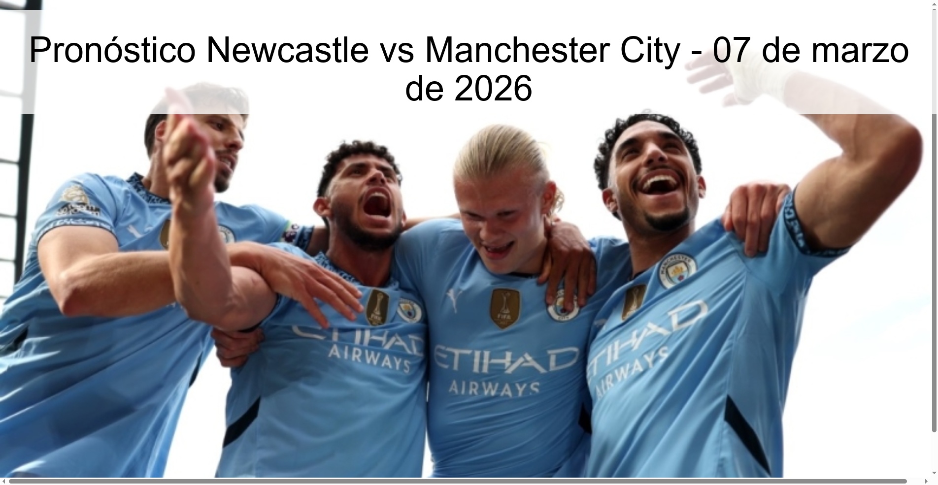 Newcastle vs Manchester City Prediction - March 7, 2026