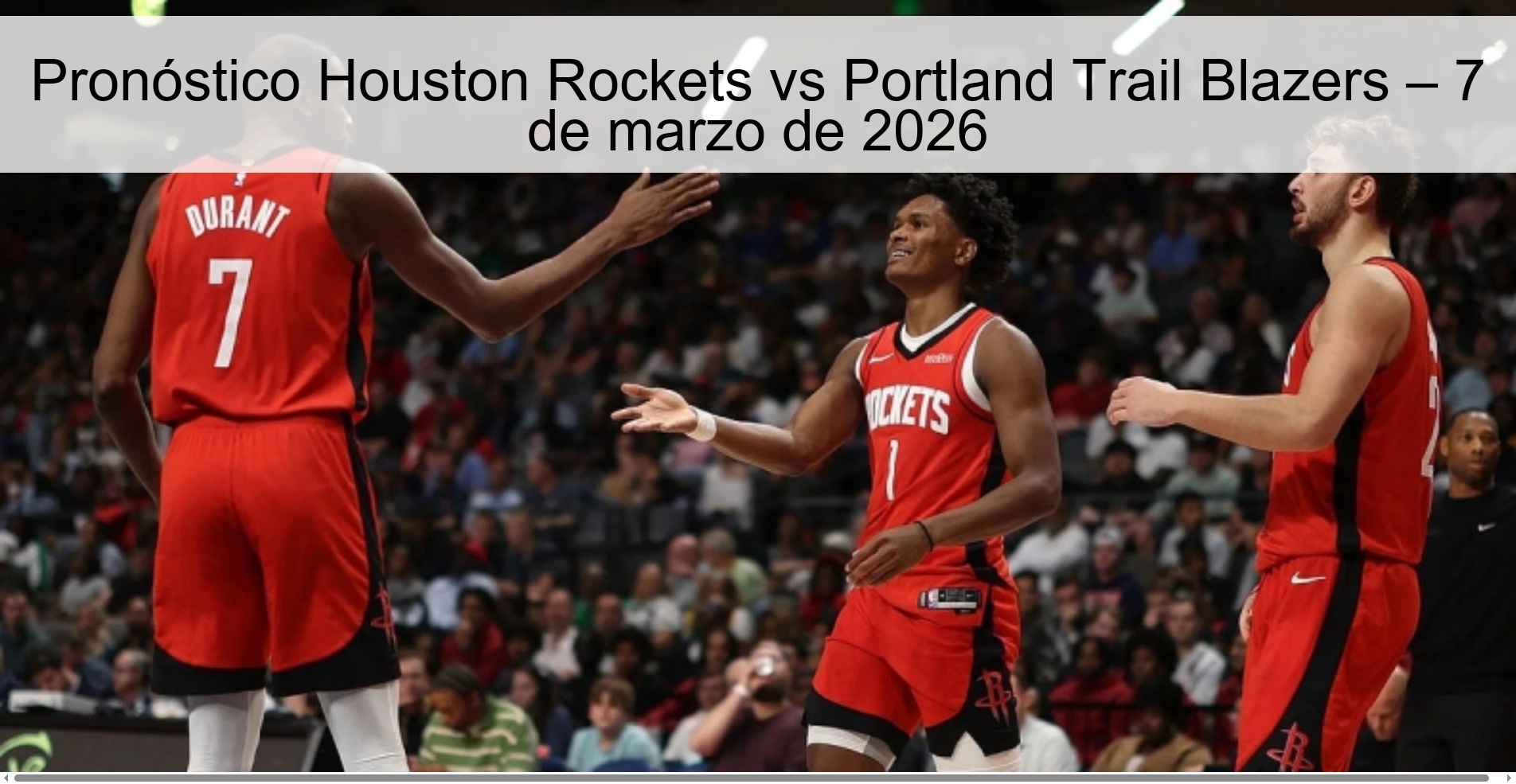 Houston Rockets vs Portland Trail Blazers Prediction – March 7, 2026