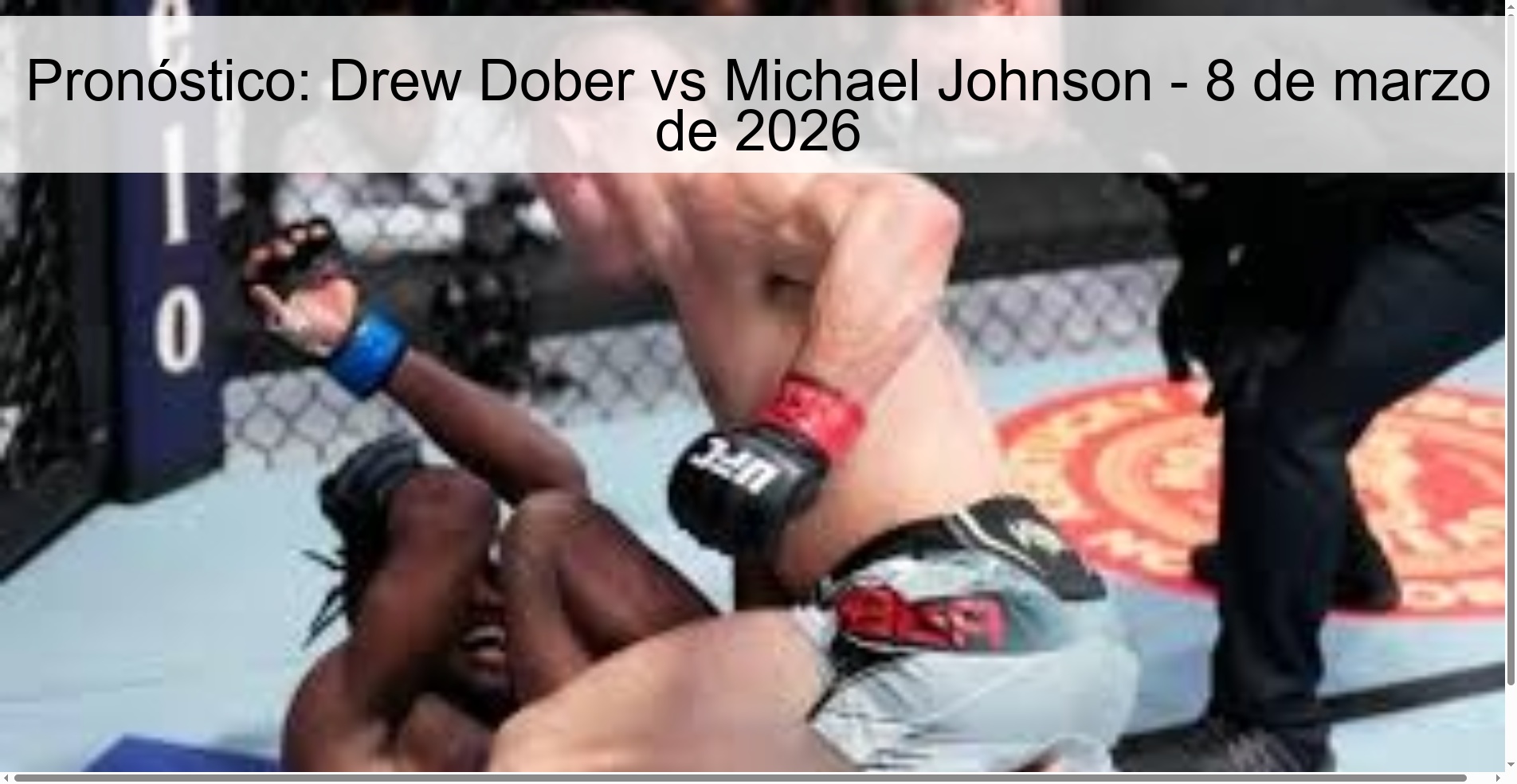 Prediction: Drew Dober vs Michael Johnson – March 8, 2026
