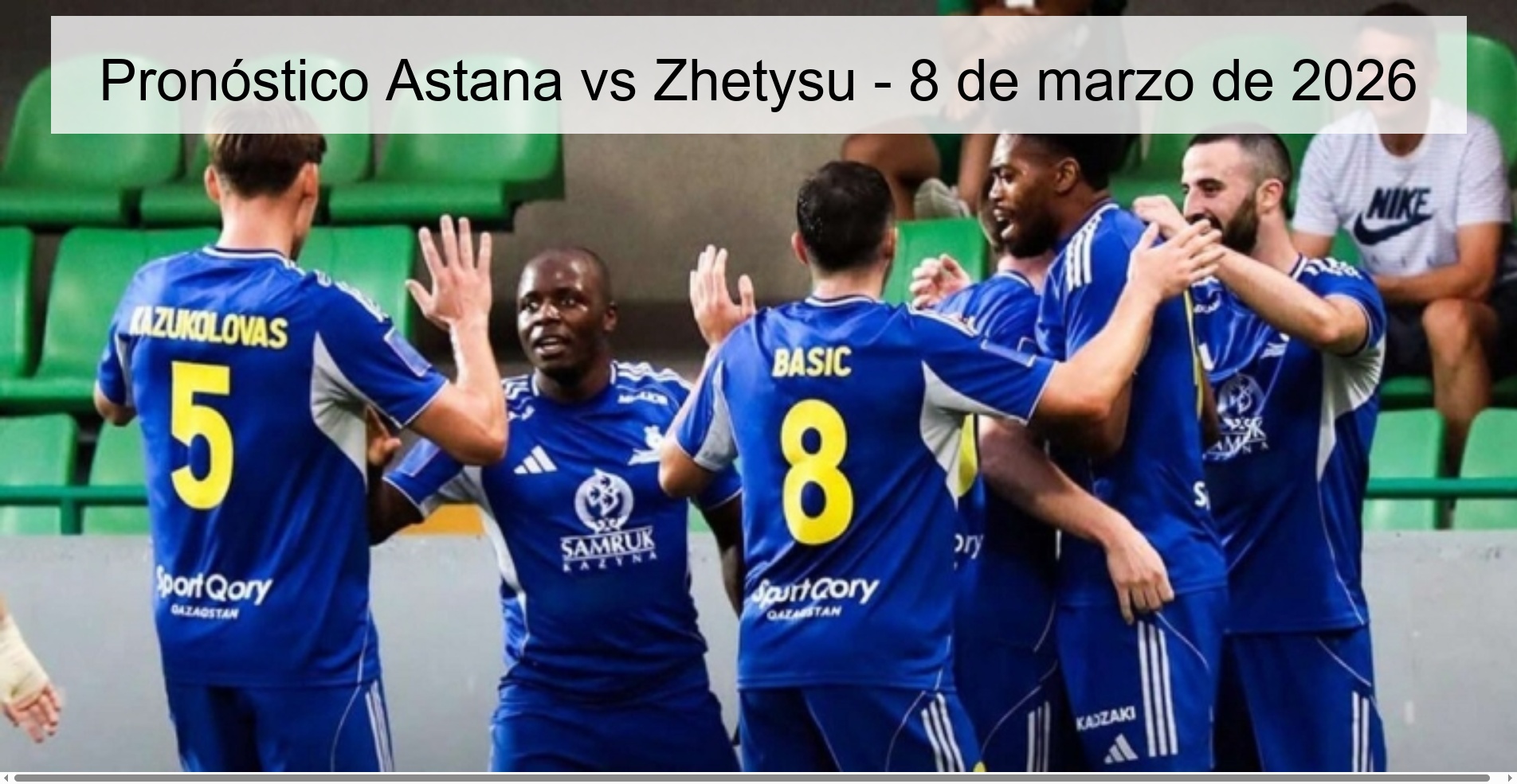 Pronóstico Astana vs Zhetysu - 8 de marzo de 2026