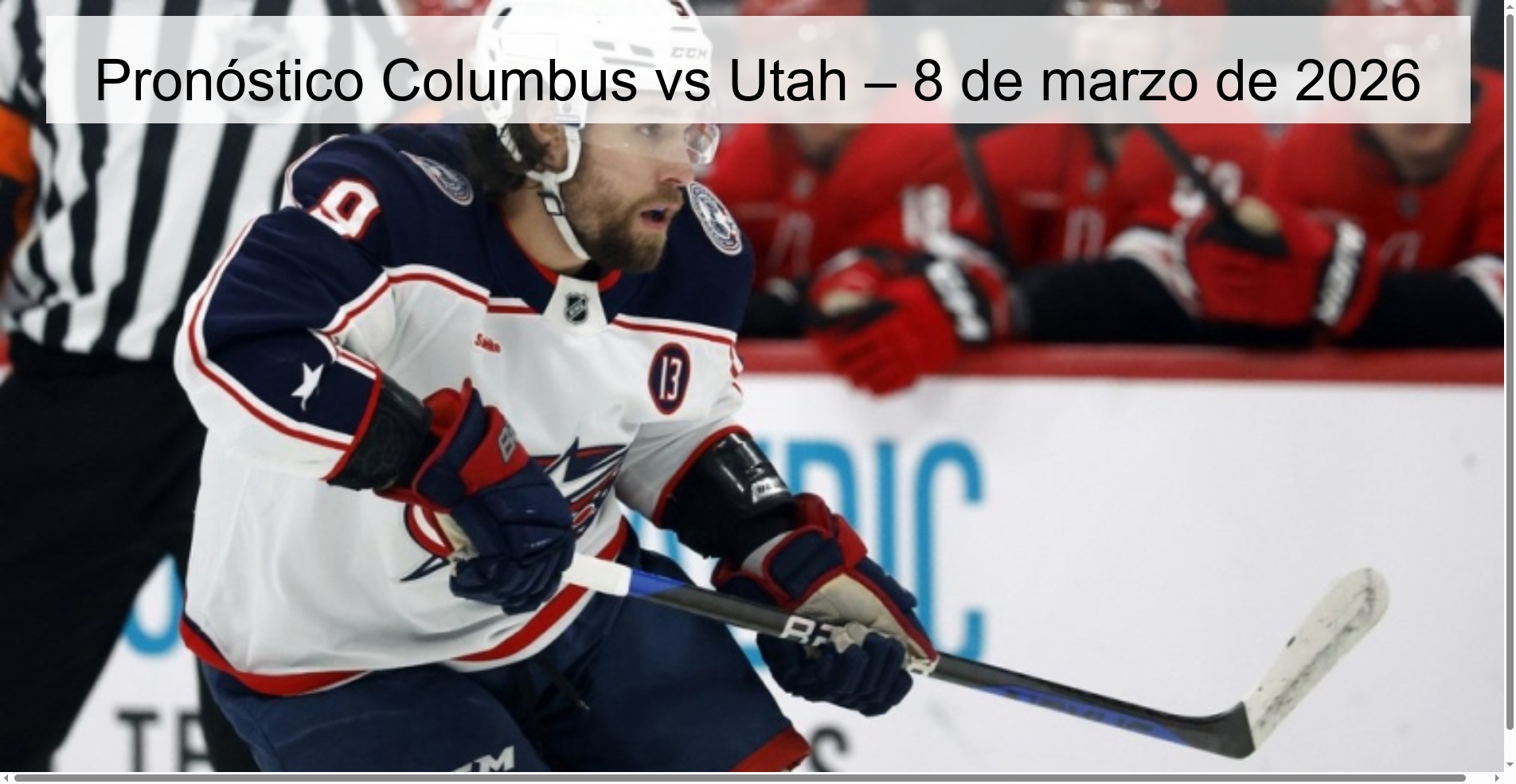 Pronóstico Columbus vs Utah – 8 de marzo de 2026