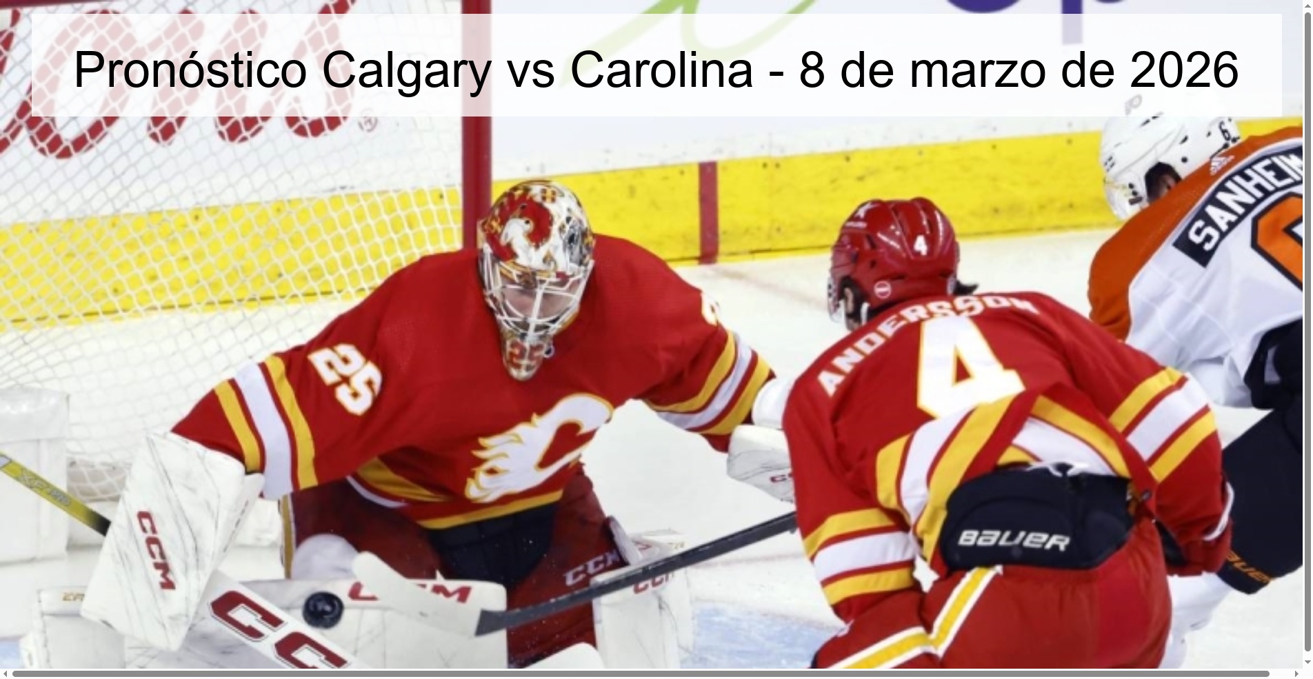 Calgary vs Carolina Prediction – March 8, 2026