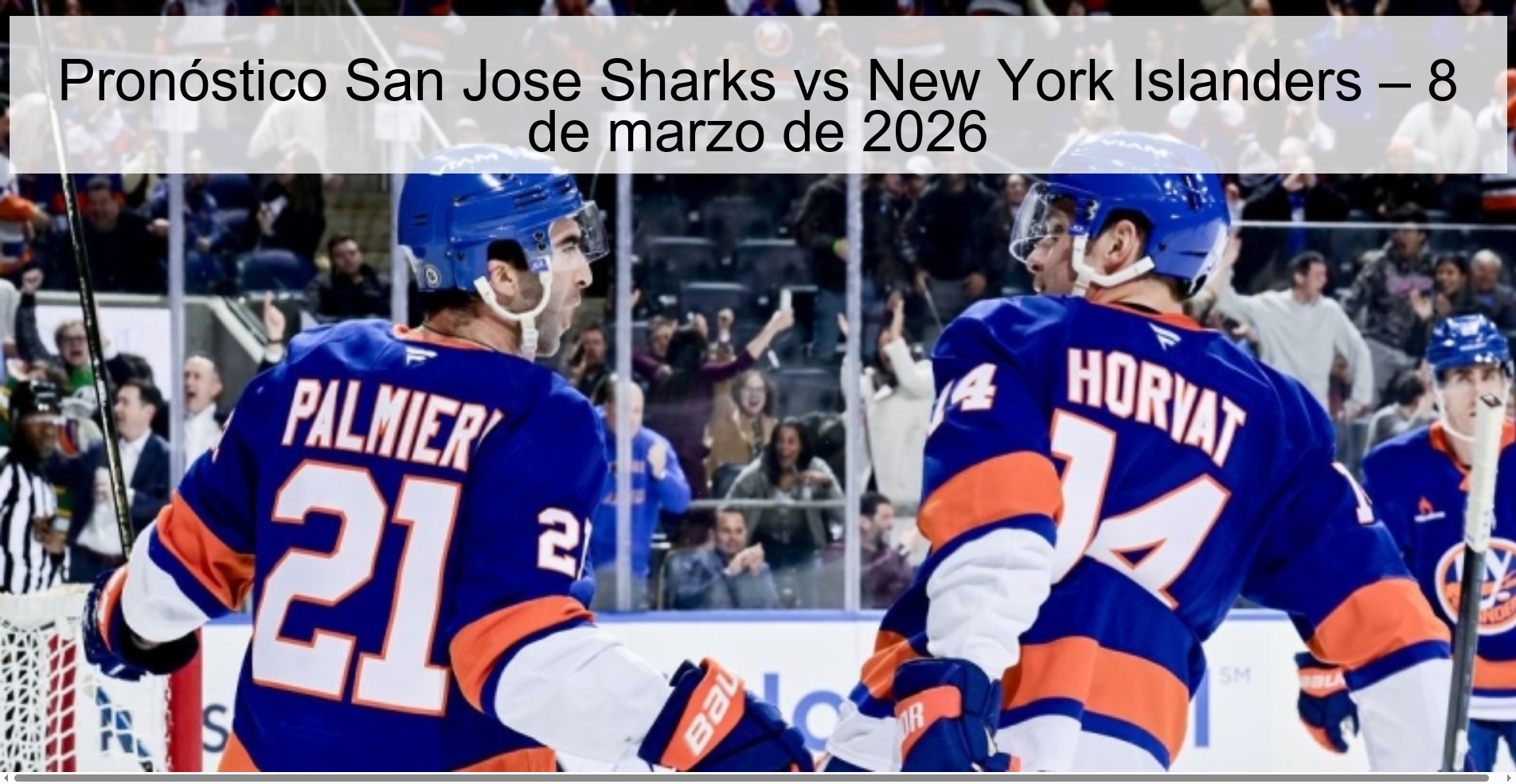 San Jose Sharks vs New York Islanders Prediction – March 8, 2026