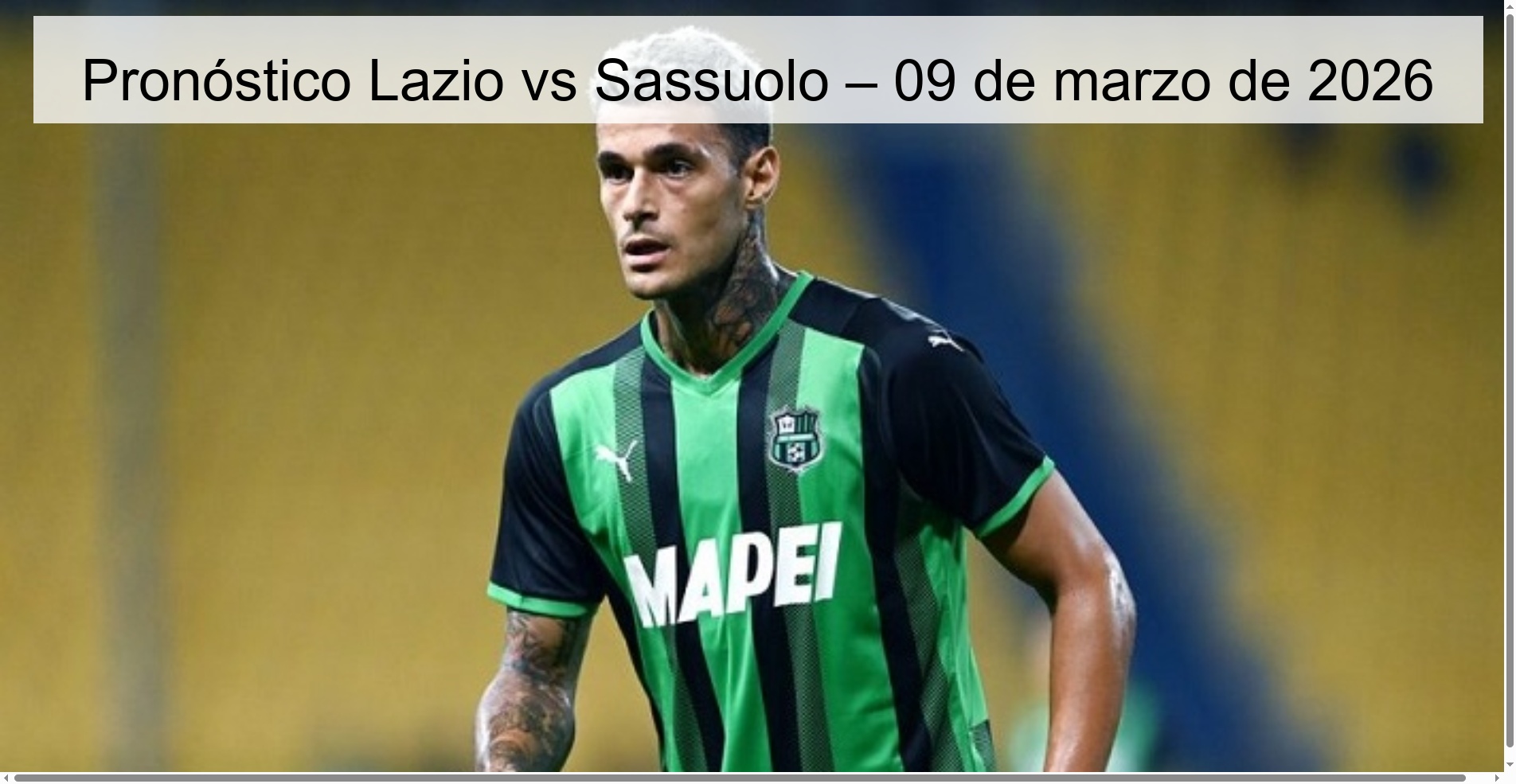 Lazio vs Sassuolo Prediction – March 9, 2026 Lazio vs Sassuolo Prediction – March 9, 2026