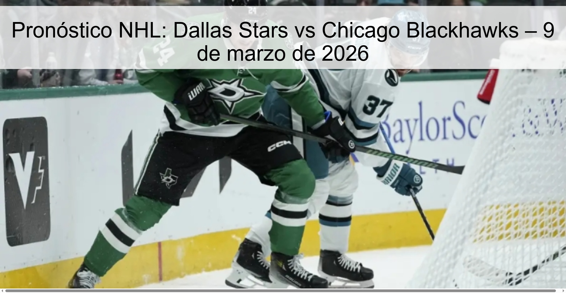 NHL Prediction: Dallas Stars vs Chicago Blackhawks – March 9, 2026