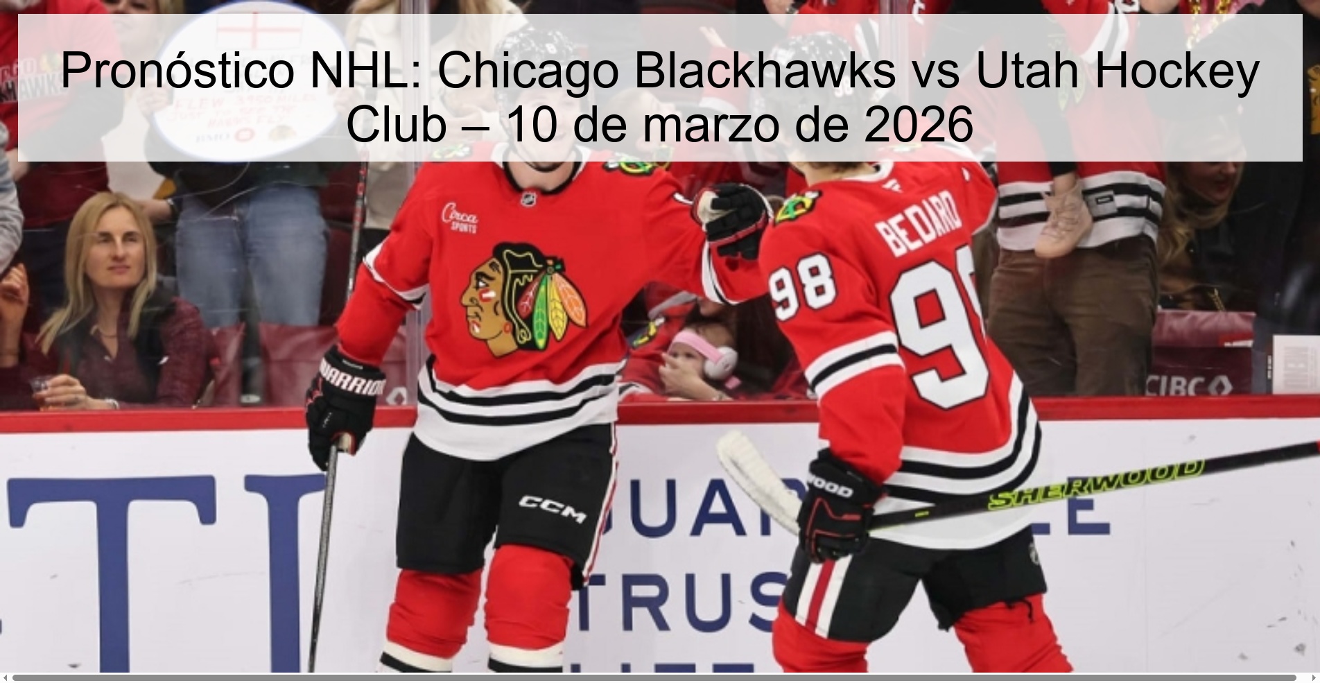 Pronóstico NHL: Chicago Blackhawks vs Utah Hockey Club – 10 de marzo de 2026