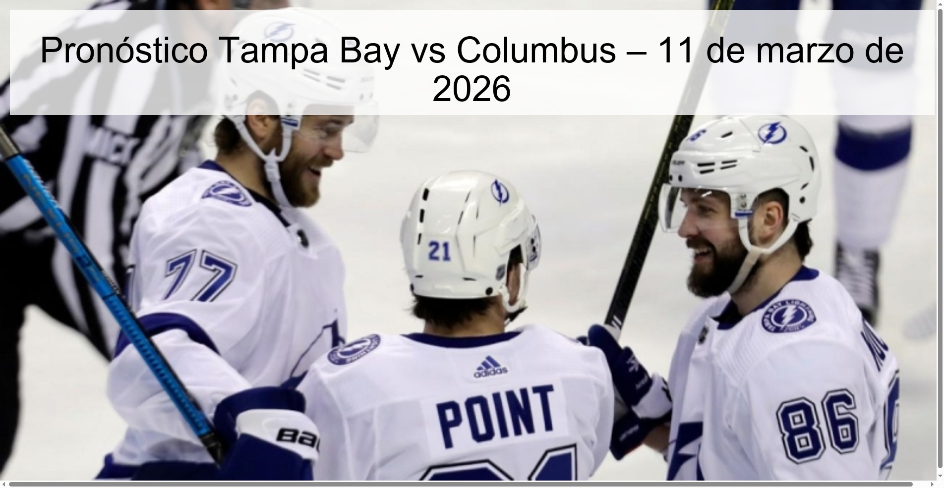 Pronóstico Tampa Bay vs Columbus – 11 de marzo de 2026