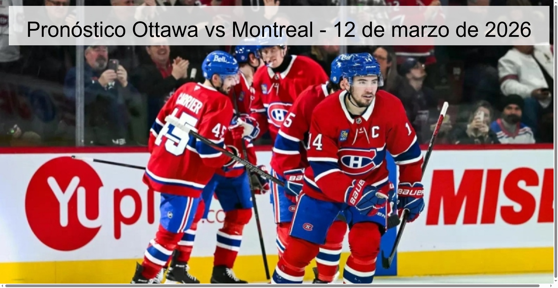 Ottawa vs Montreal Prediction – March 12, 2026
