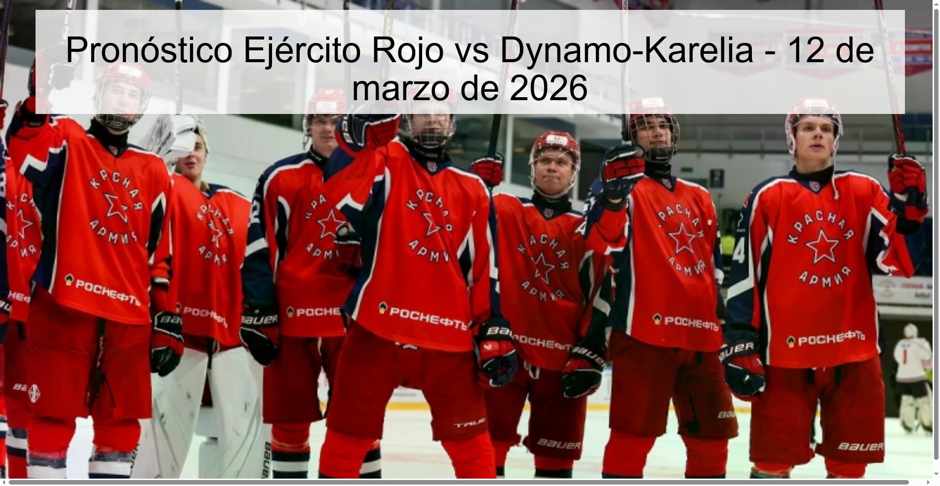Red Army vs Dynamo-Karelia Prediction – March 12, 2026