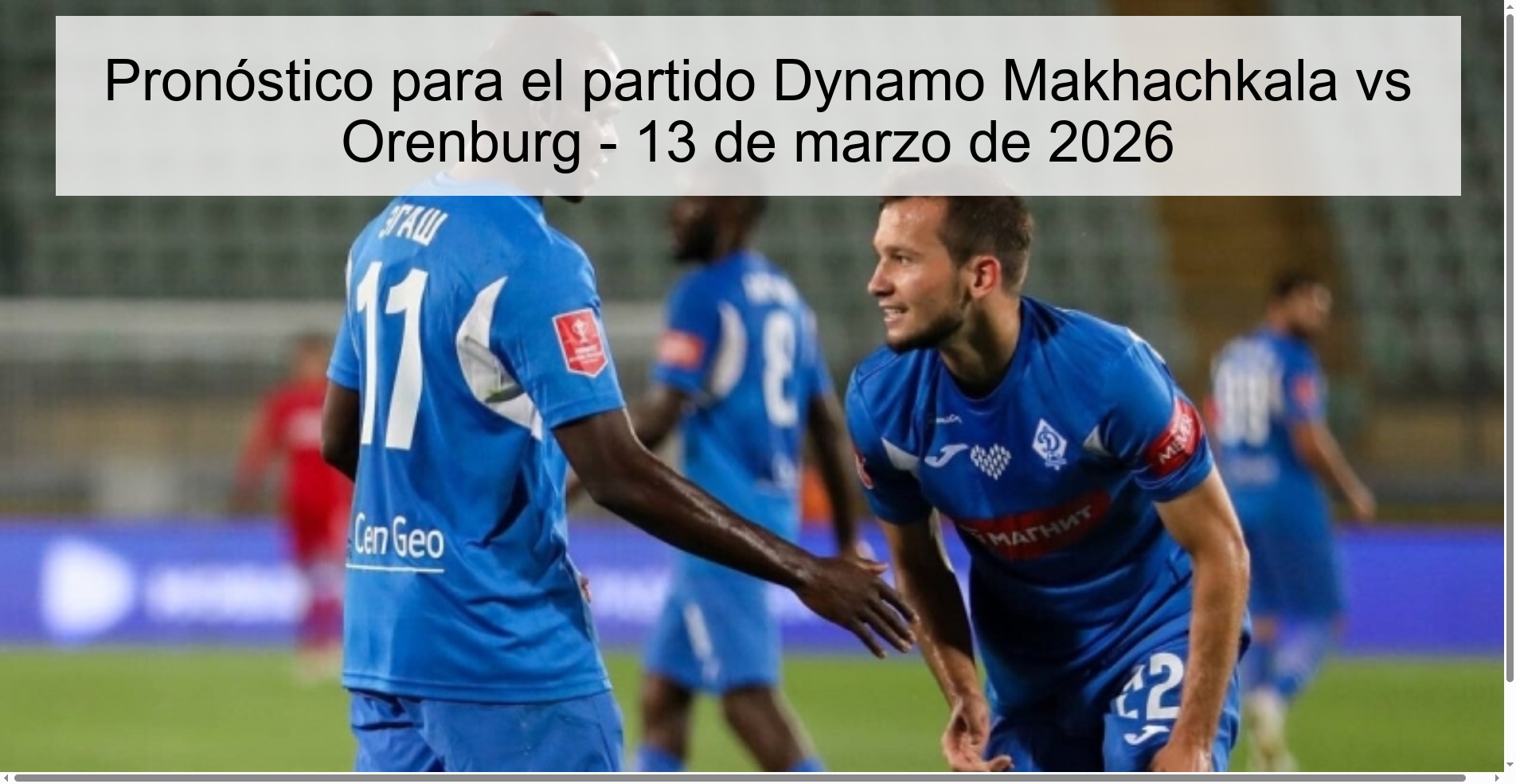 Prediction for the match Dynamo Makhachkala vs Orenburg - March 13, 2026