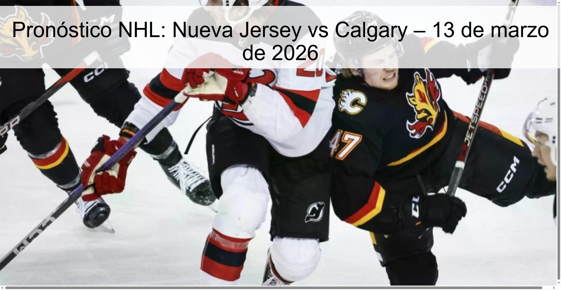 NHL Prediction: New Jersey vs Calgary – March 13, 2026