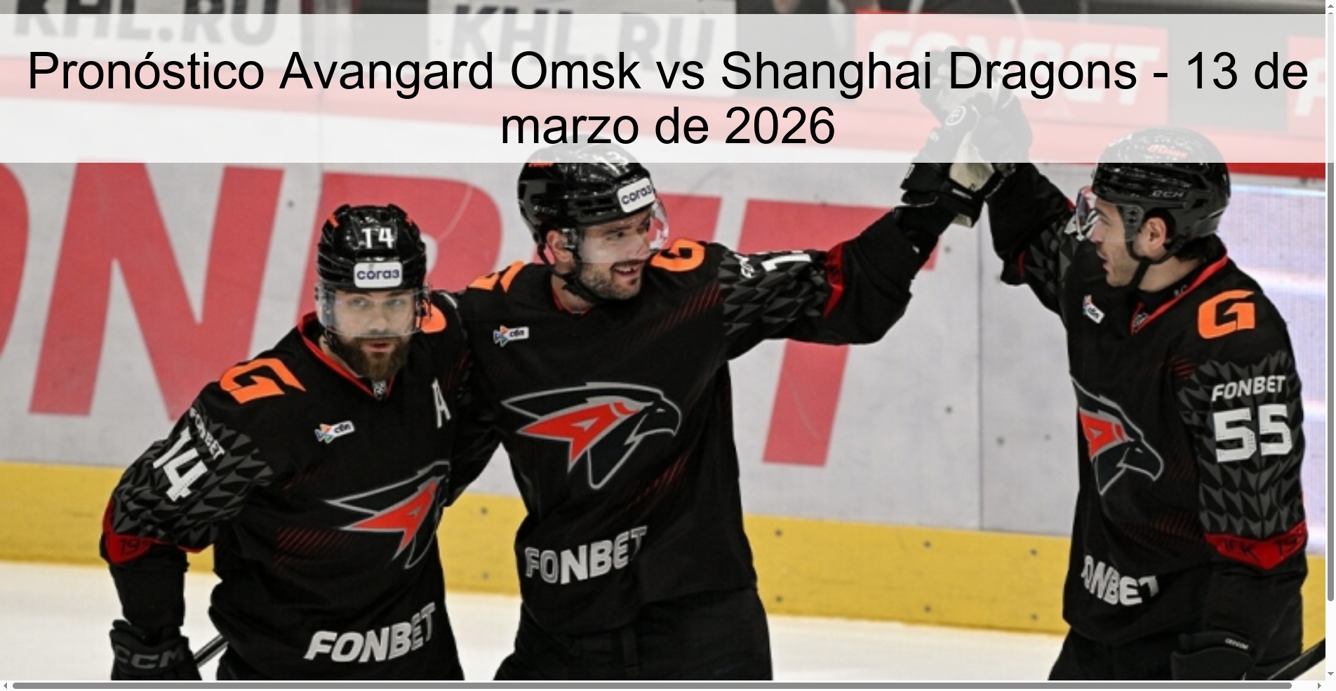 Avangard Omsk vs Shanghai Dragons Prediction – March 13, 2026
