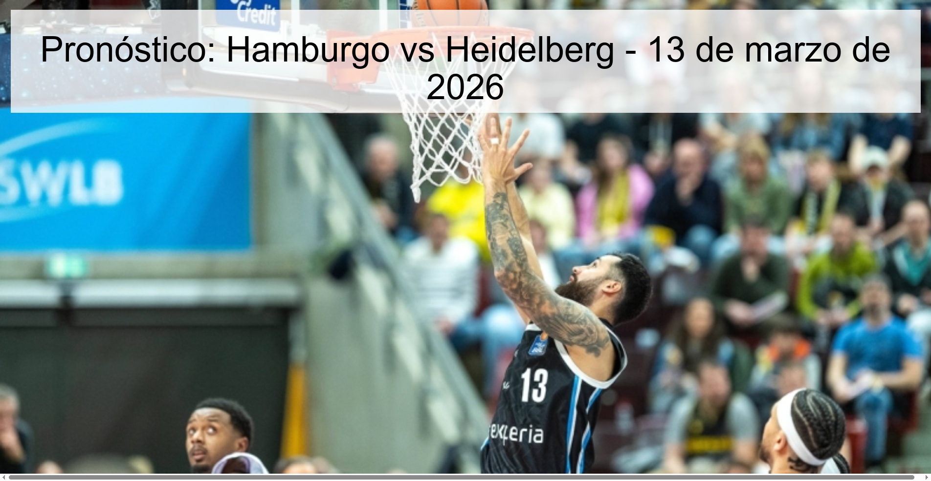 Prediction: Hamburg vs Heidelberg - March 13, 2026