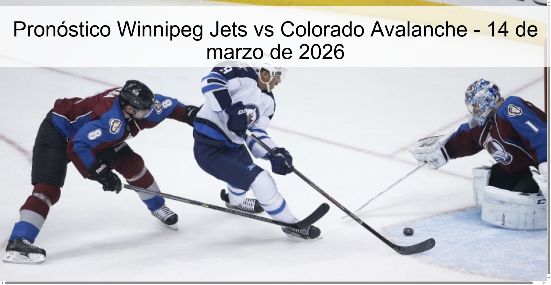 Winnipeg Jets vs Colorado Avalanche Prediction – March 14, 2026