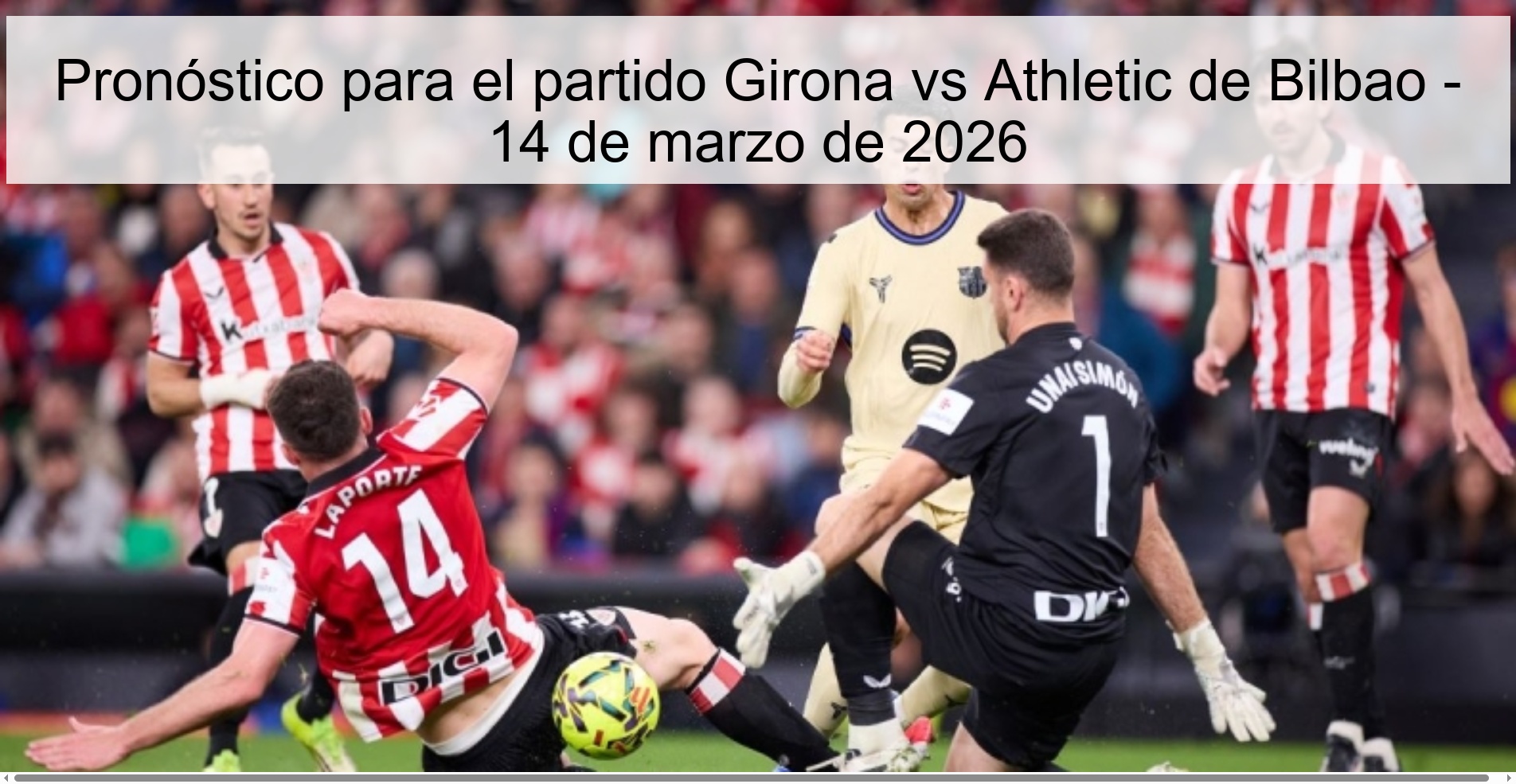 Prediction for the match Girona vs Athletic Bilbao - March 14, 2026