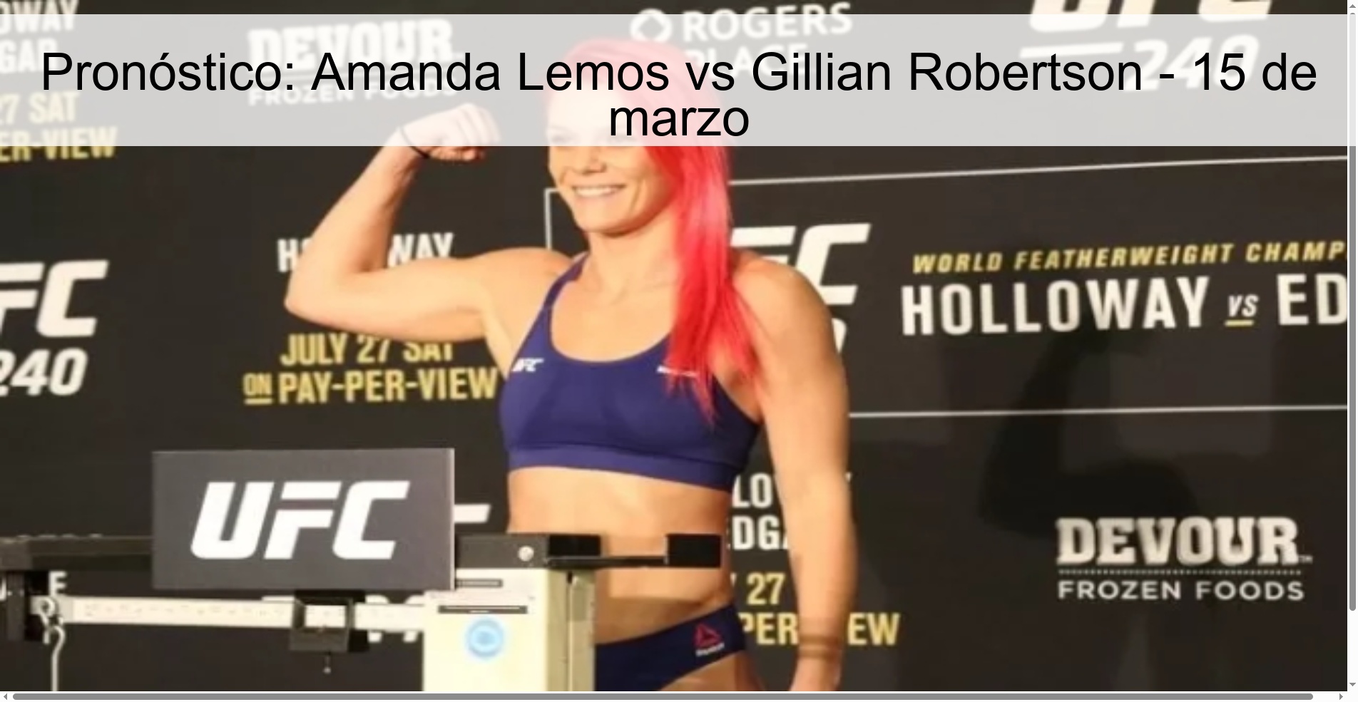 Prediction: Amanda Lemos vs Gillian Robertson – March 15