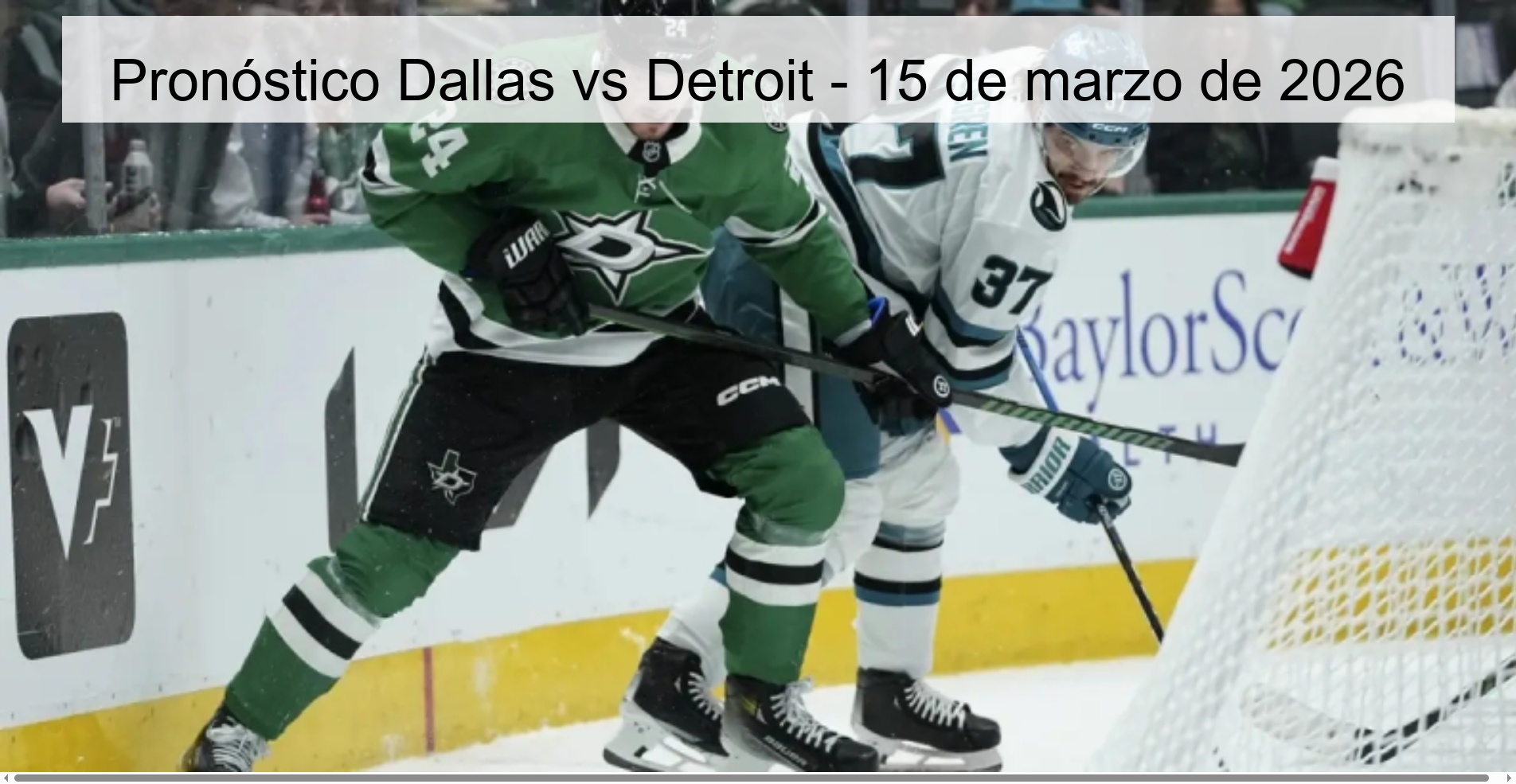 Dallas vs Detroit Prediction – March 15, 2026
