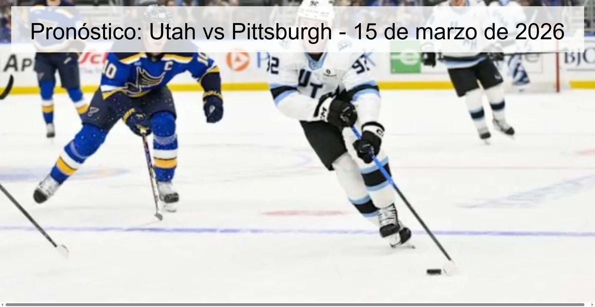Pronóstico: Utah vs Pittsburgh - 15 de marzo de 2026
