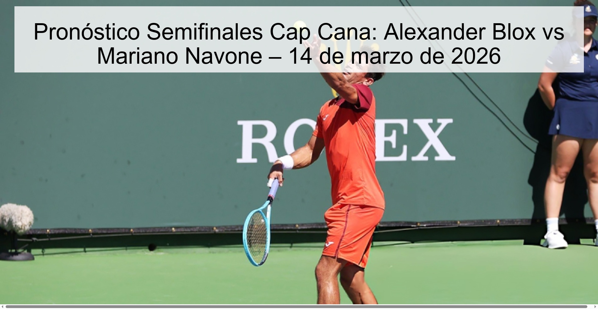 Cap Cana Semifinals Prediction: Alexander Blox vs Mariano Navone – March 14, 2026