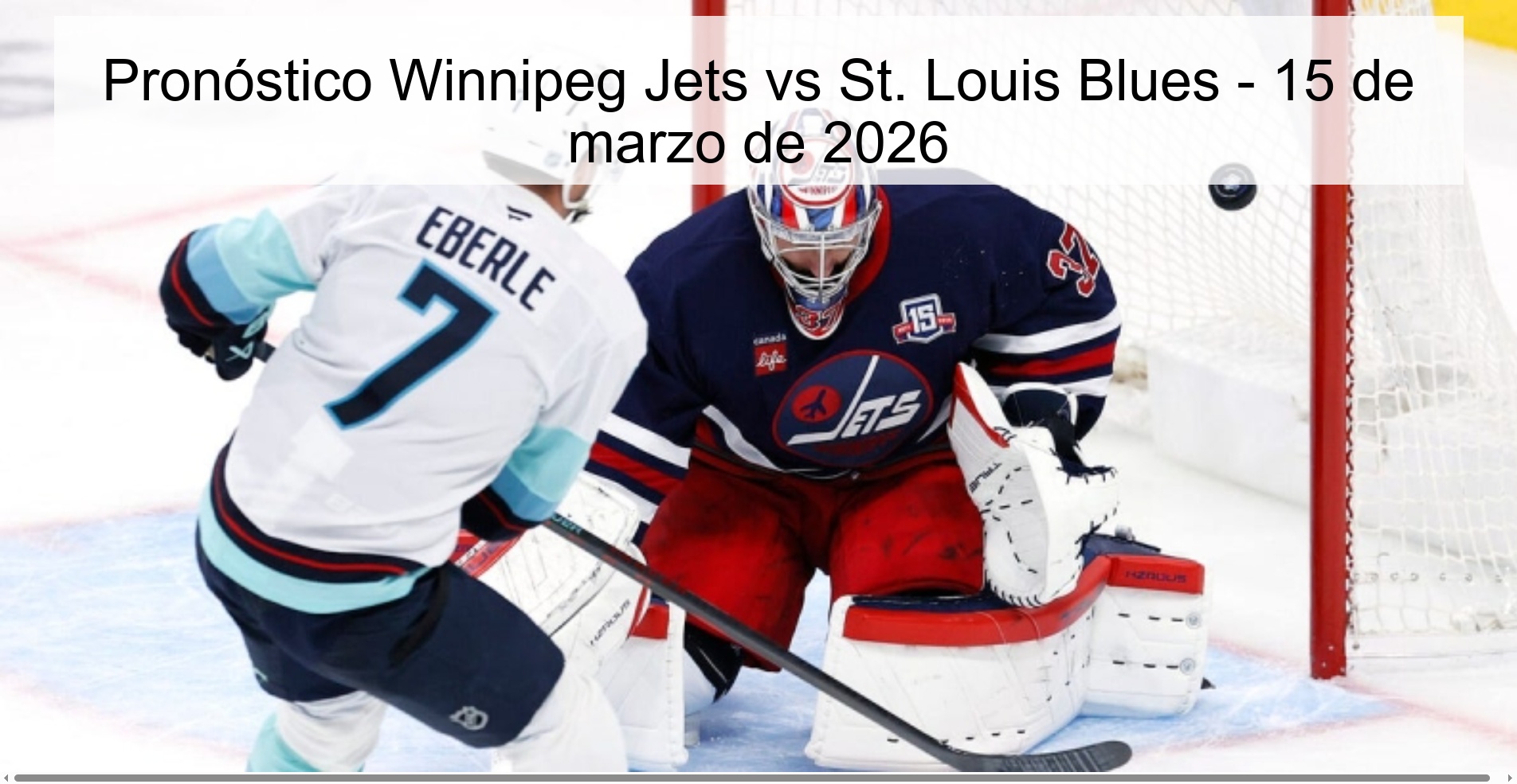 Pronóstico Winnipeg Jets vs St. Louis Blues - 15 de marzo de 2026