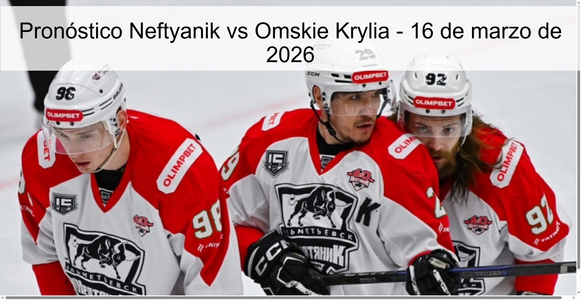 Neftyanik vs Omskie Krylia Prediction – March 16, 2026