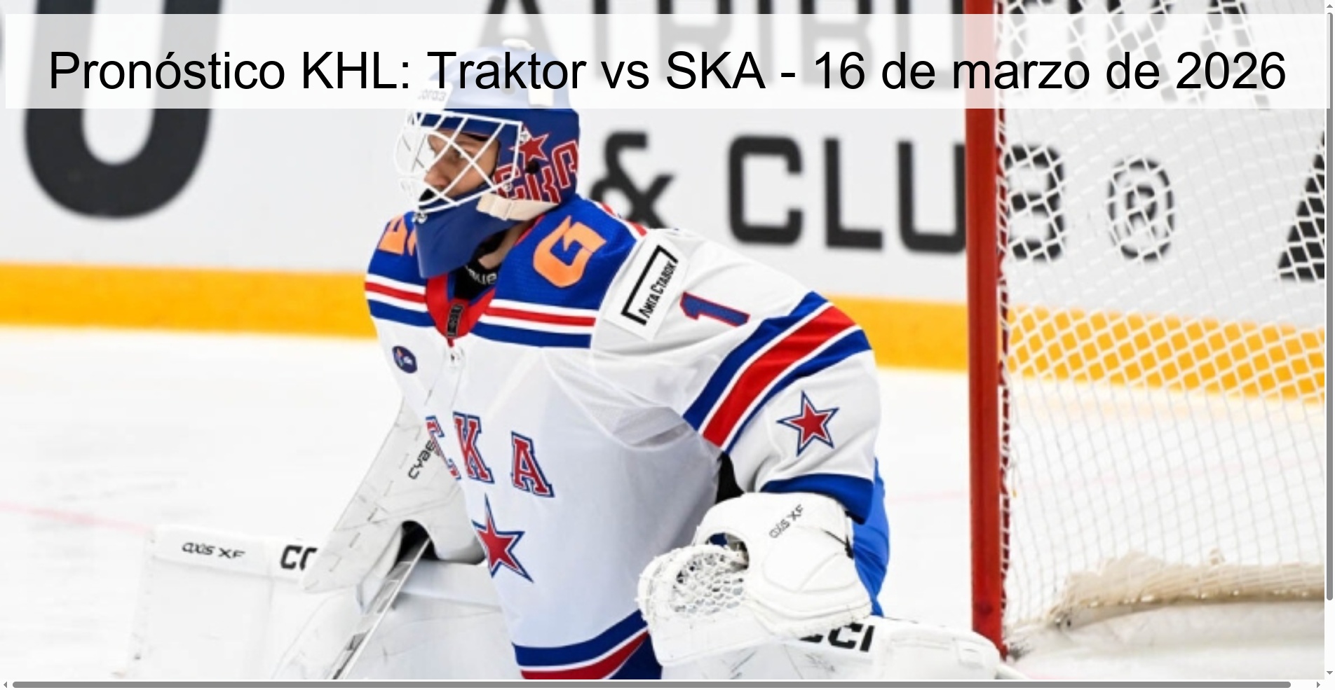 KHL Prediction: Traktor vs SKA – March 16, 2026
