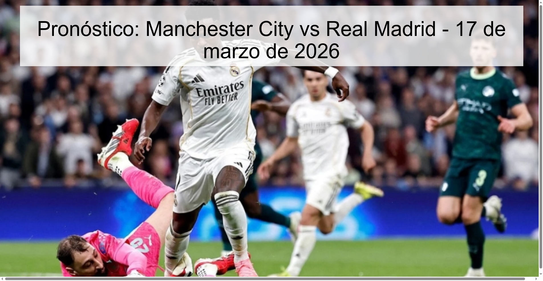 Prediction: Manchester City vs Real Madrid - March 17, 2026
