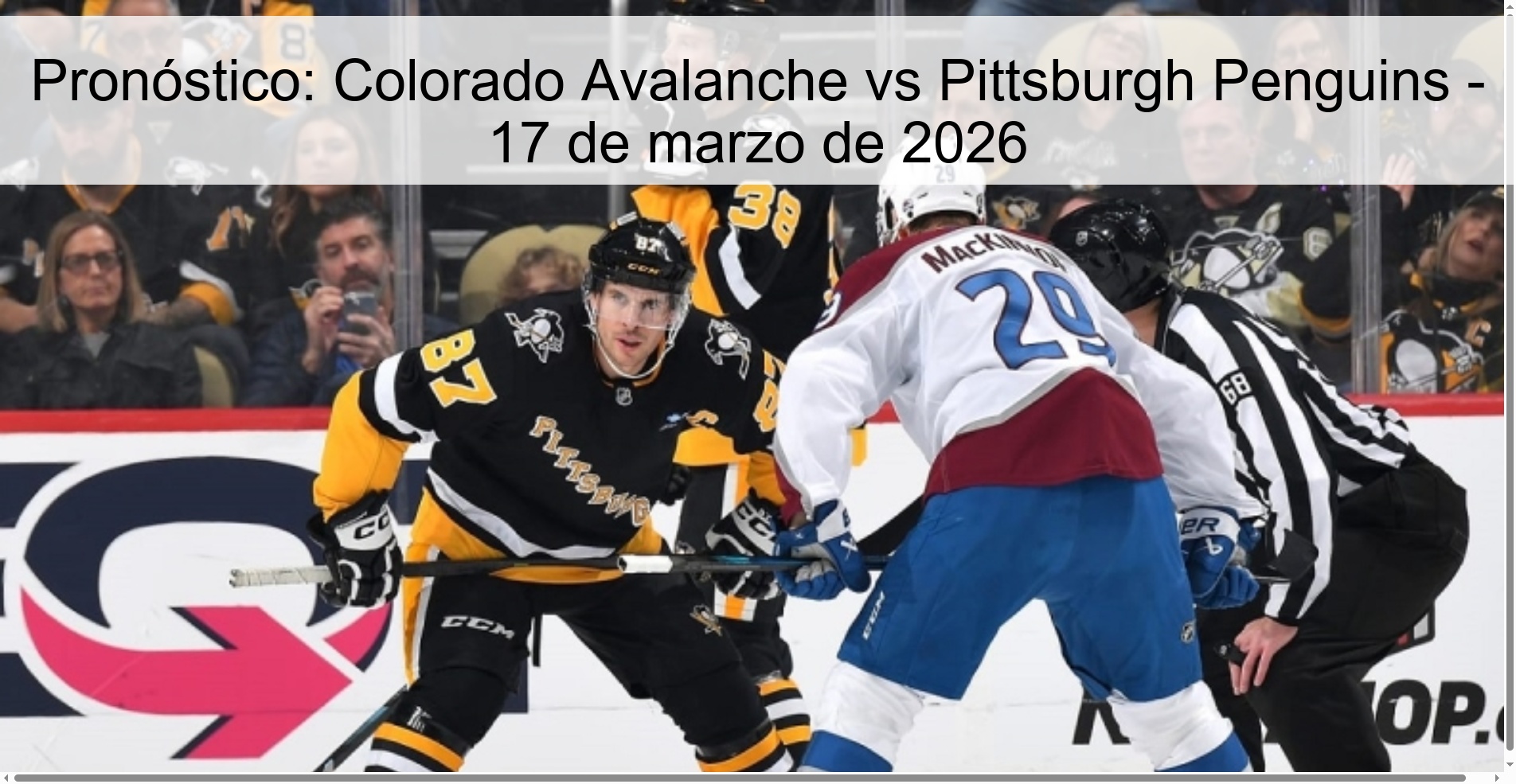 Prediction: Colorado Avalanche vs Pittsburgh Penguins – March 17, 2026