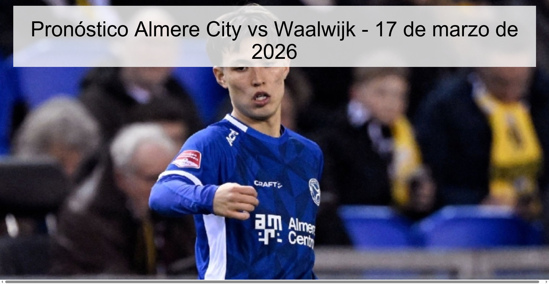 Pronóstico Almere City vs Waalwijk - 17 de marzo de 2026