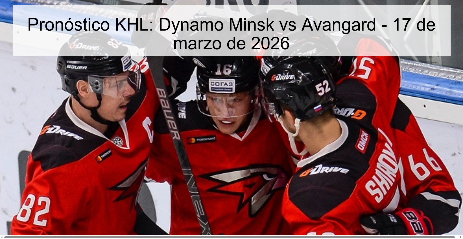 KHL Prediction: Dynamo Minsk vs Avangard – March 17, 2026