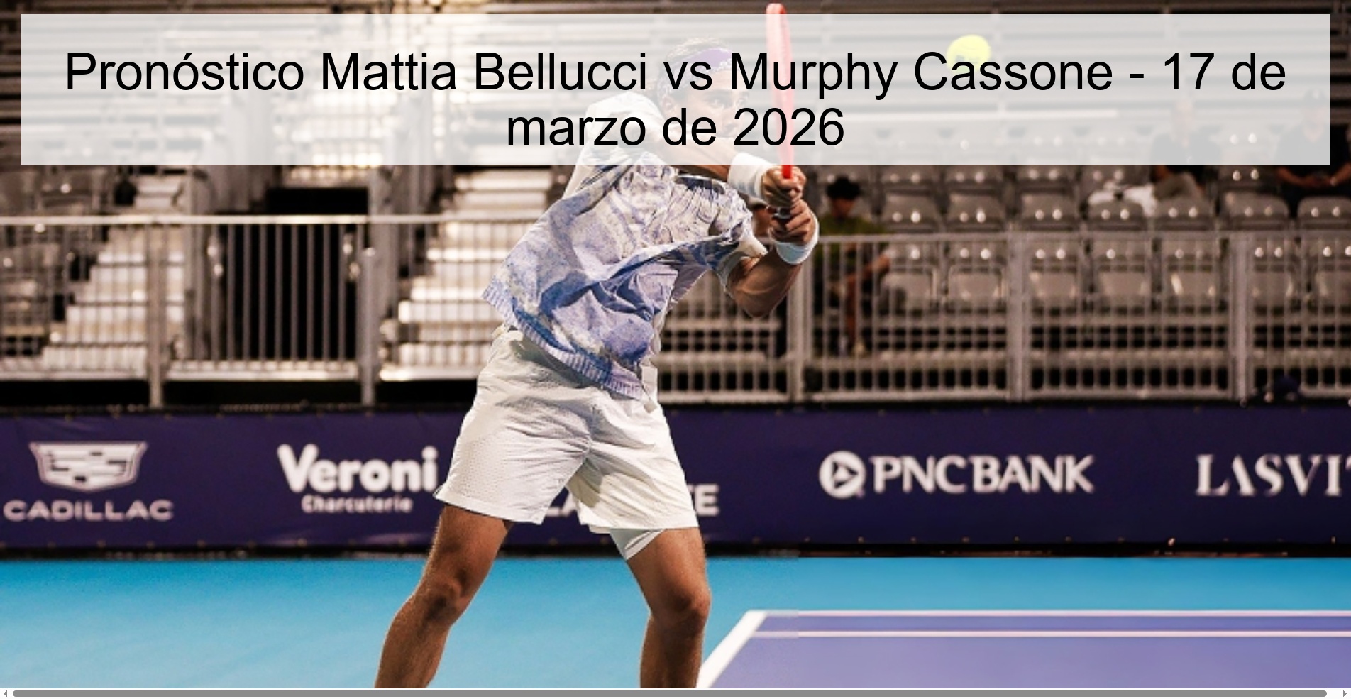 Pronóstico Mattia Bellucci vs Murphy Cassone - 17 de marzo de 2026