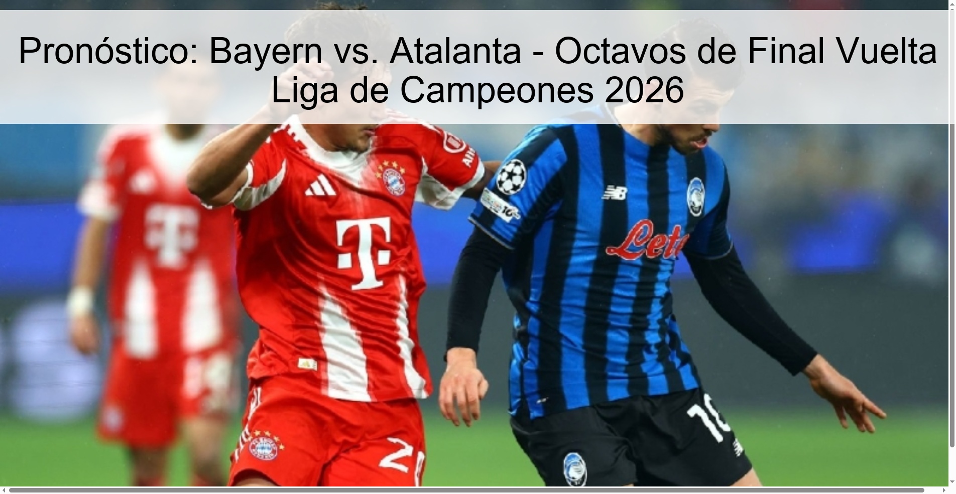 Prediction: Bayern vs. Atalanta - Round of 16 Second Leg Champions League 2026