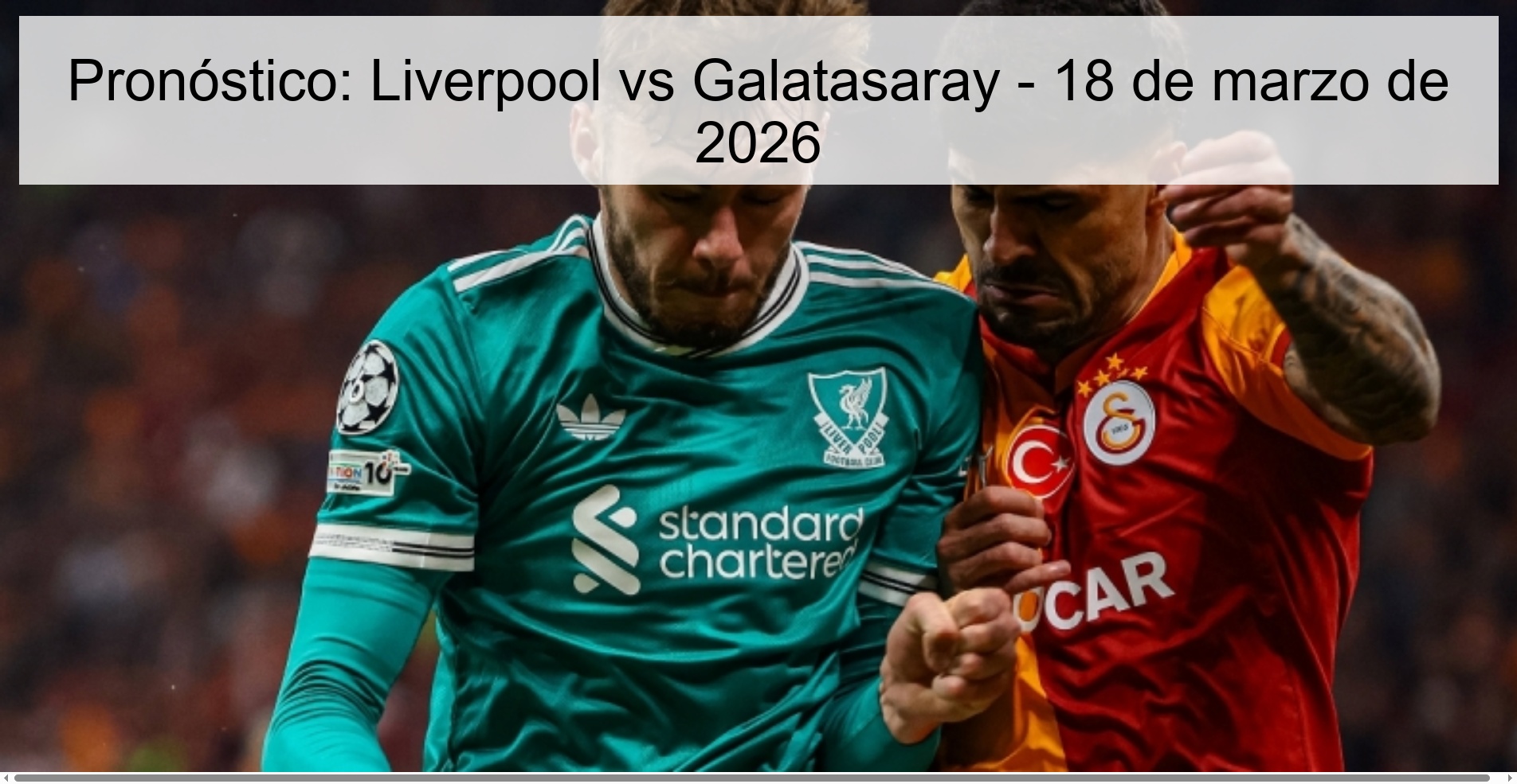 Pronóstico: Liverpool vs Galatasaray - 18 de marzo de 2026