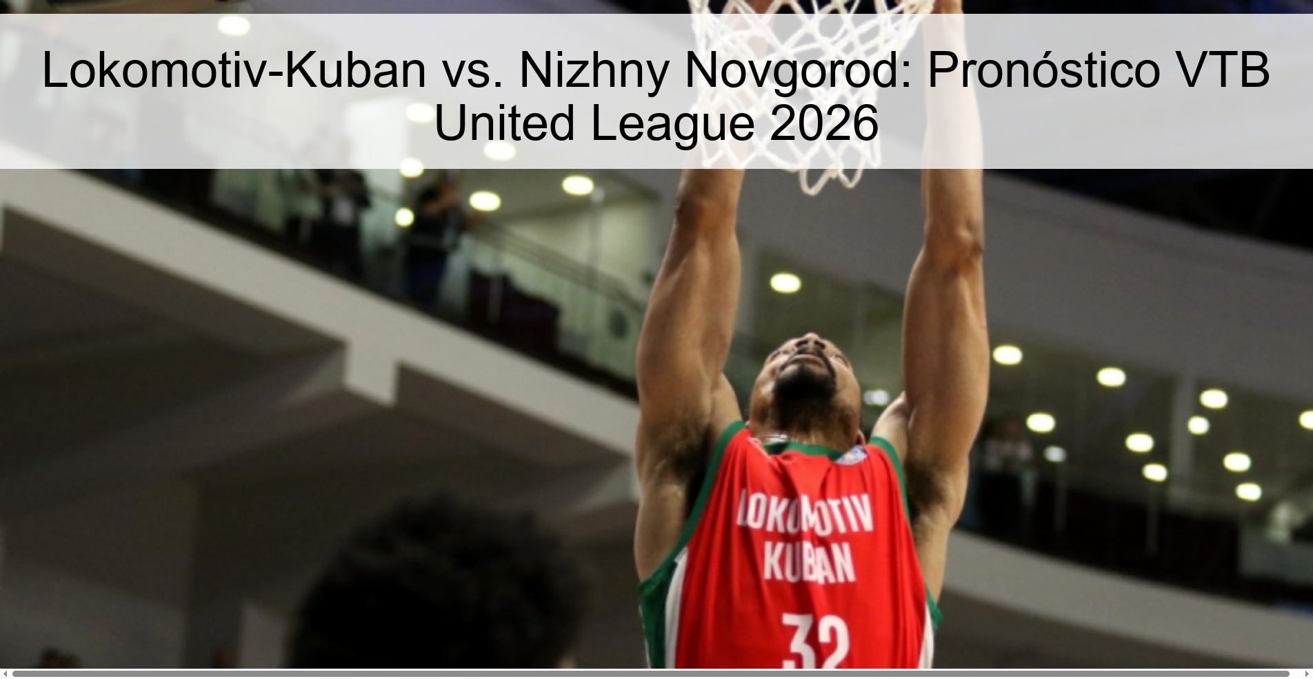 Lokomotiv-Kuban vs. Nizhny Novgorod: Pronóstico VTB United League 2026
