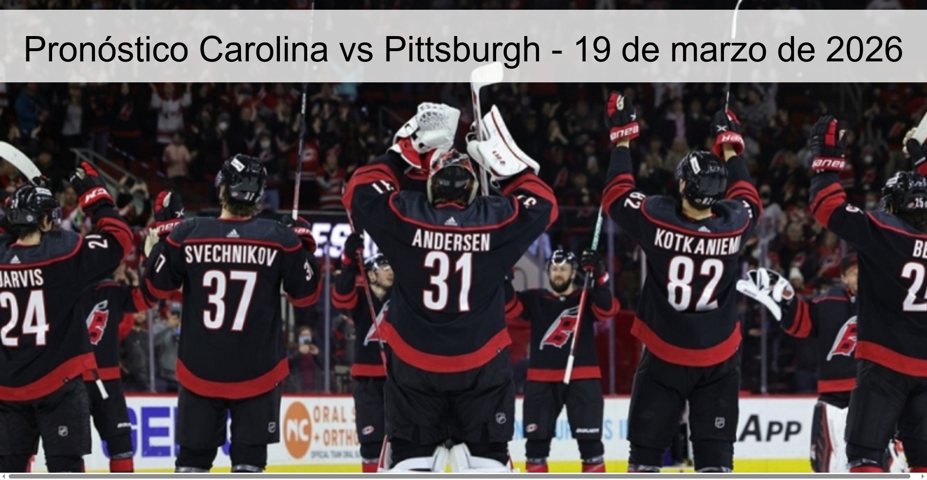 Pronóstico Carolina vs Pittsburgh - 19 de marzo de 2026