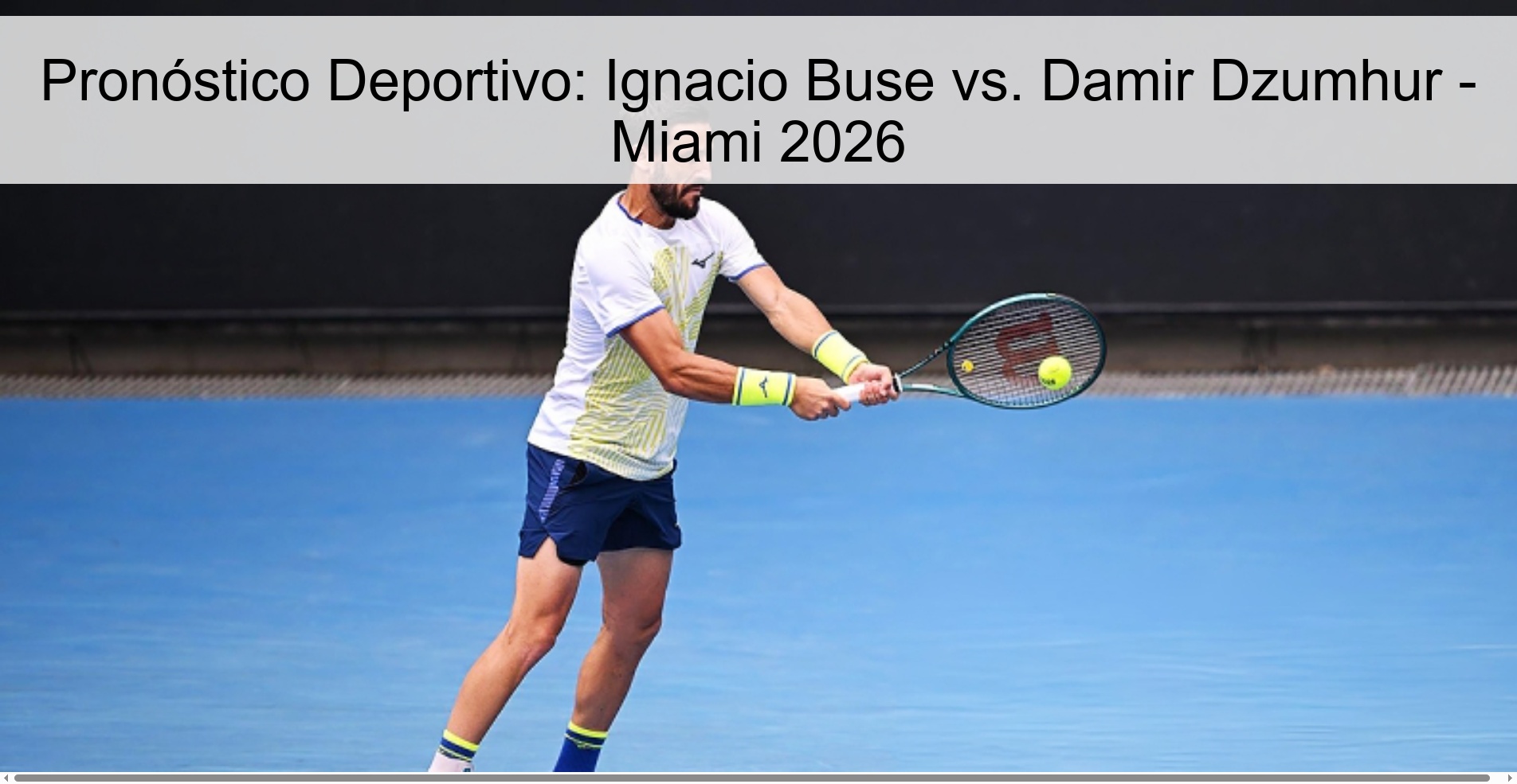 Sports Prediction: Ignacio Buse vs. Damir Dzumhur - Miami 2026