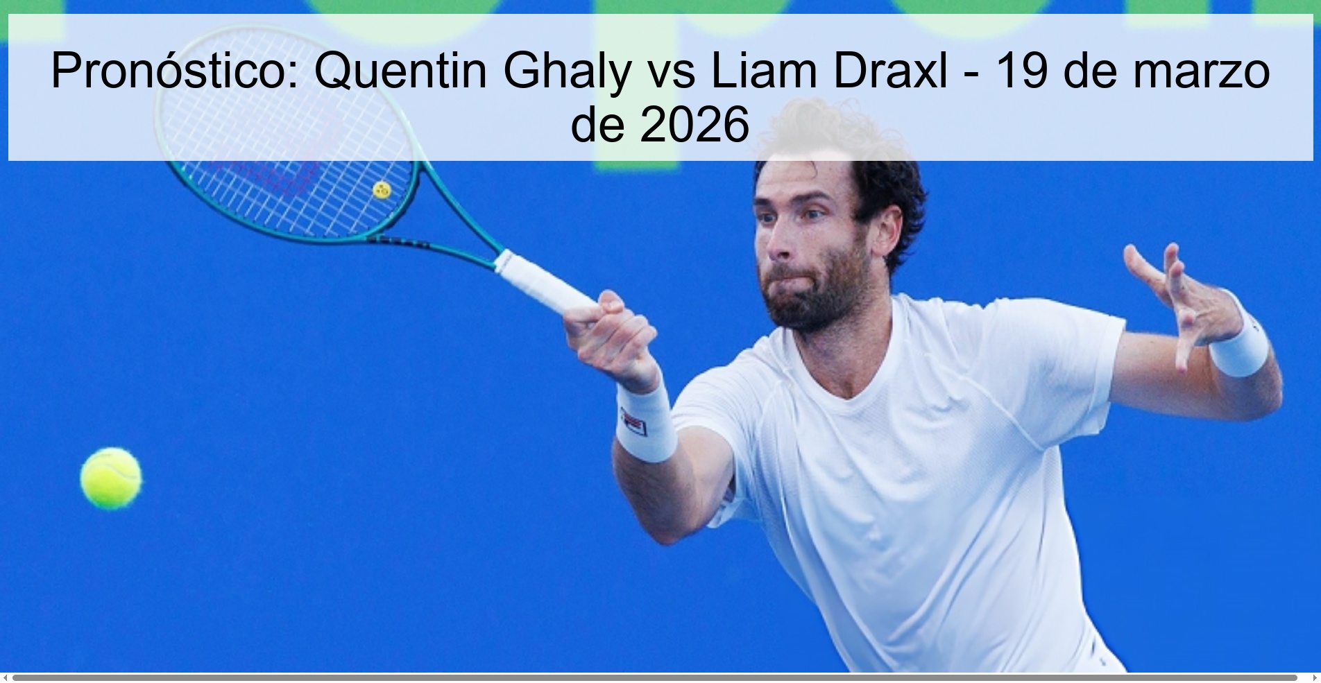 Prediction: Quentin Ghaly vs Liam Draxl – March 19, 2026