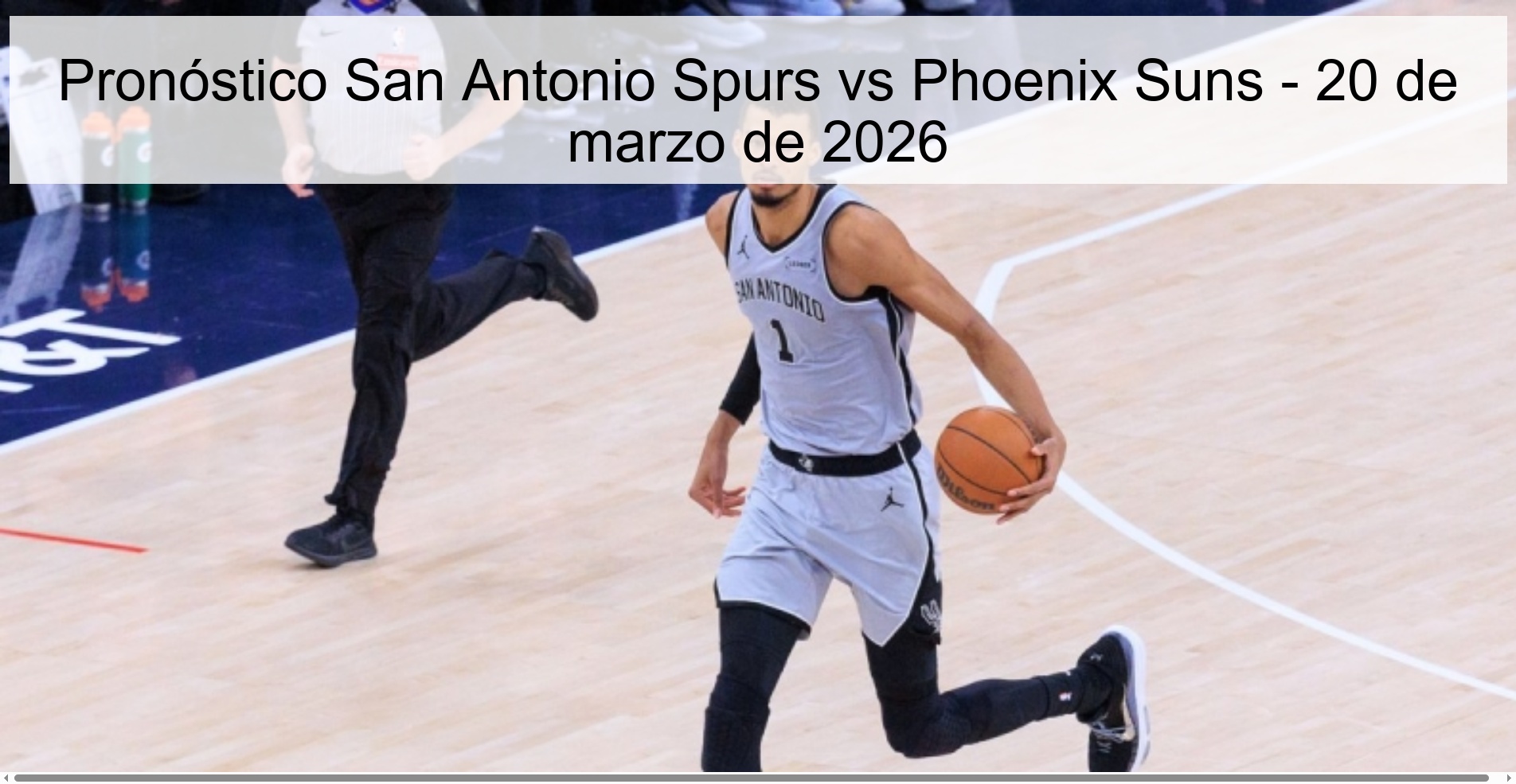 San Antonio Spurs vs Phoenix Suns Prediction - March 20, 2026