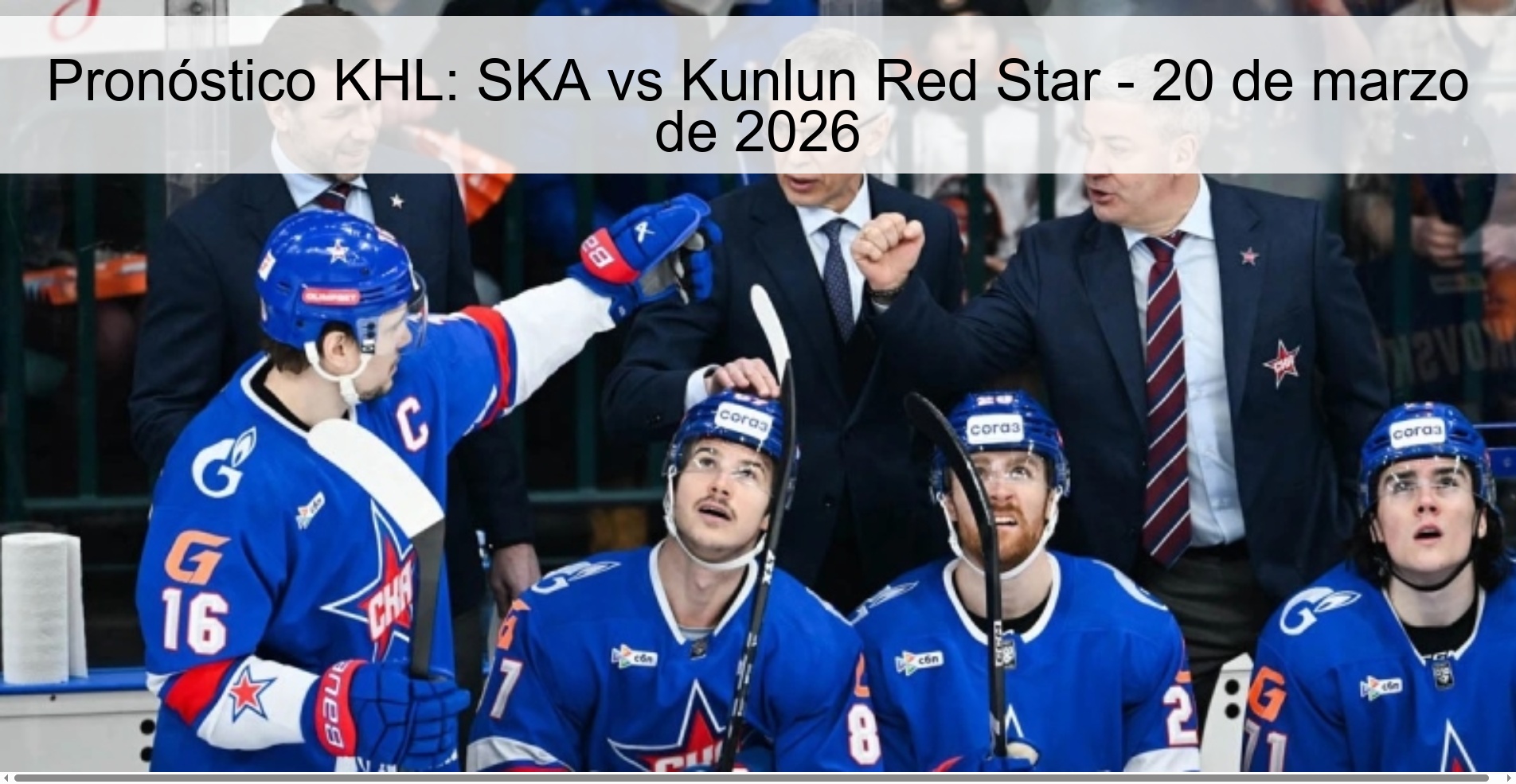 KHL Prediction: SKA vs Kunlun Red Star – March 20, 2026