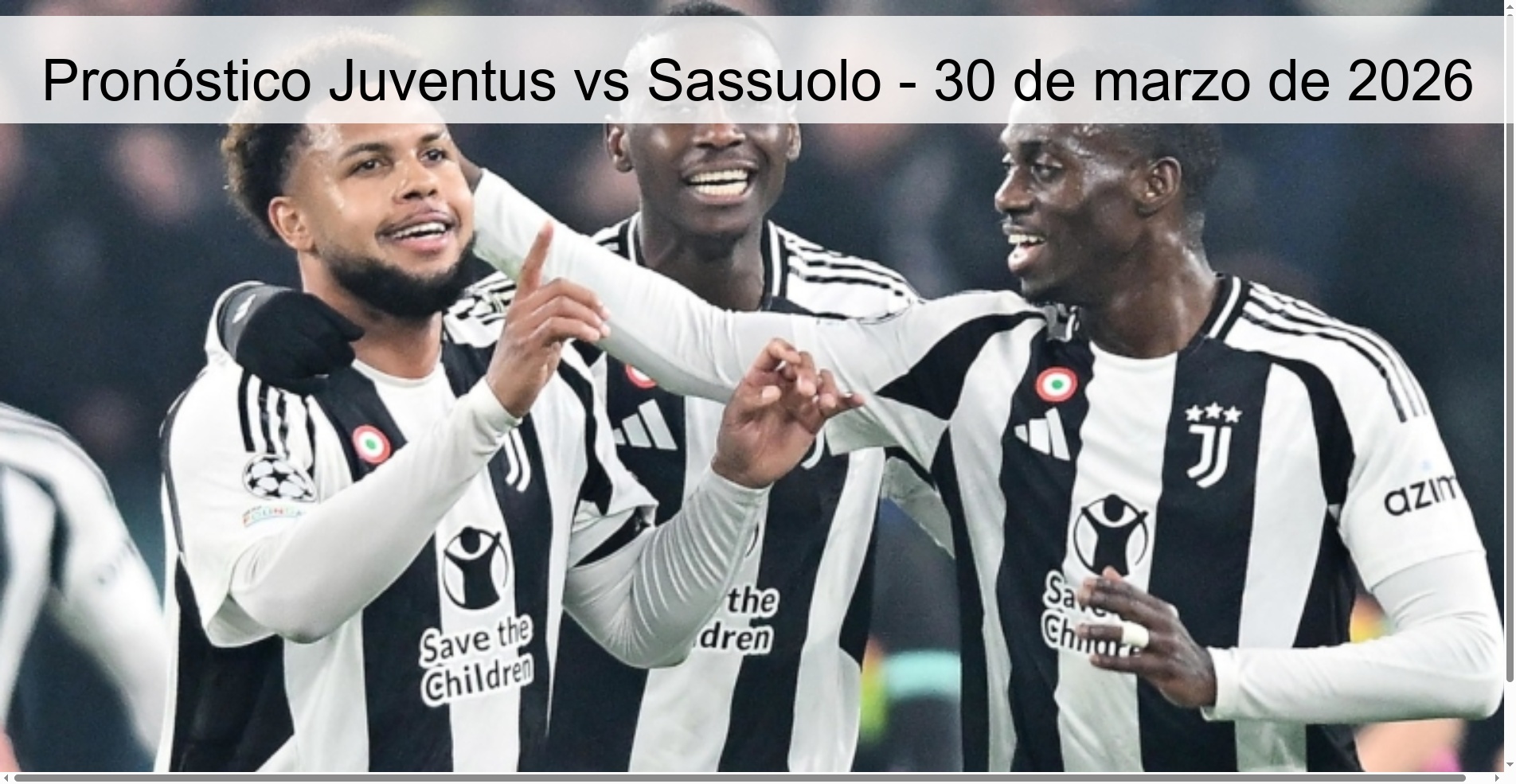 Juventus vs Sassuolo Prediction – March 30, 2026