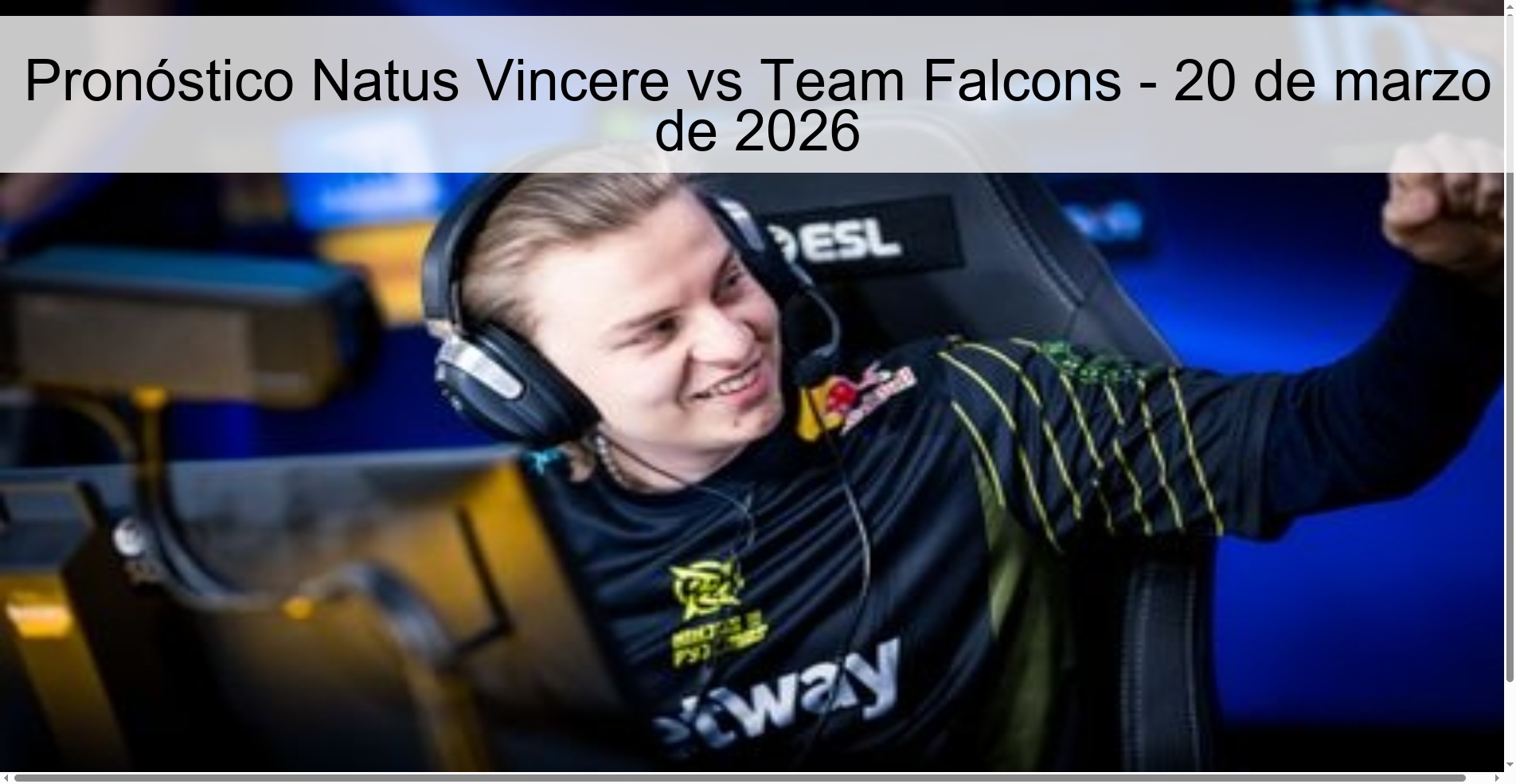 Natus Vincere vs Team Falcons Prediction – March 20, 2026