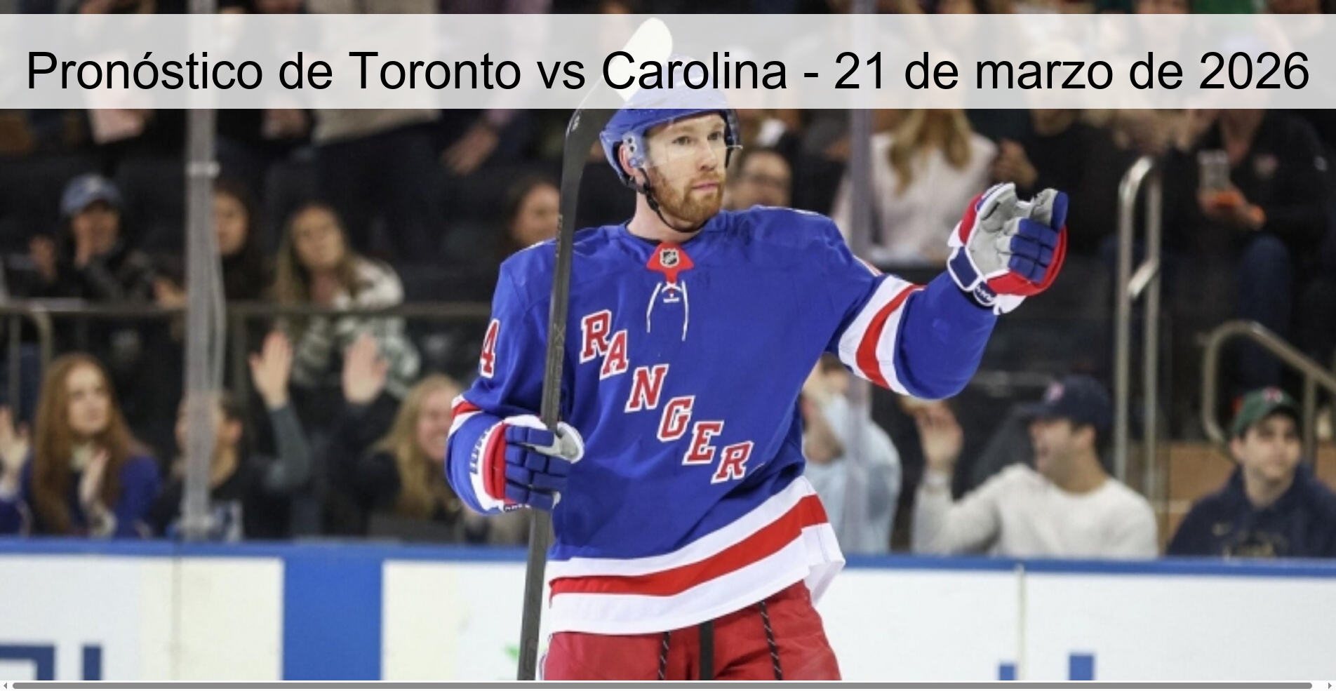 Toronto vs Carolina Prediction – March 21, 2026