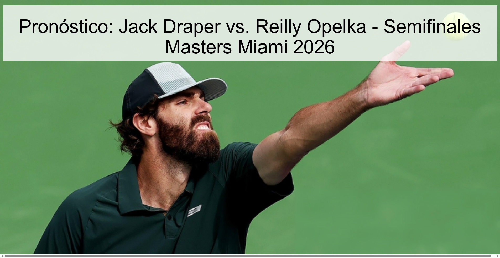 Prediction: Jack Draper vs. Reilly Opelka - Miami Masters Semifinals 2026