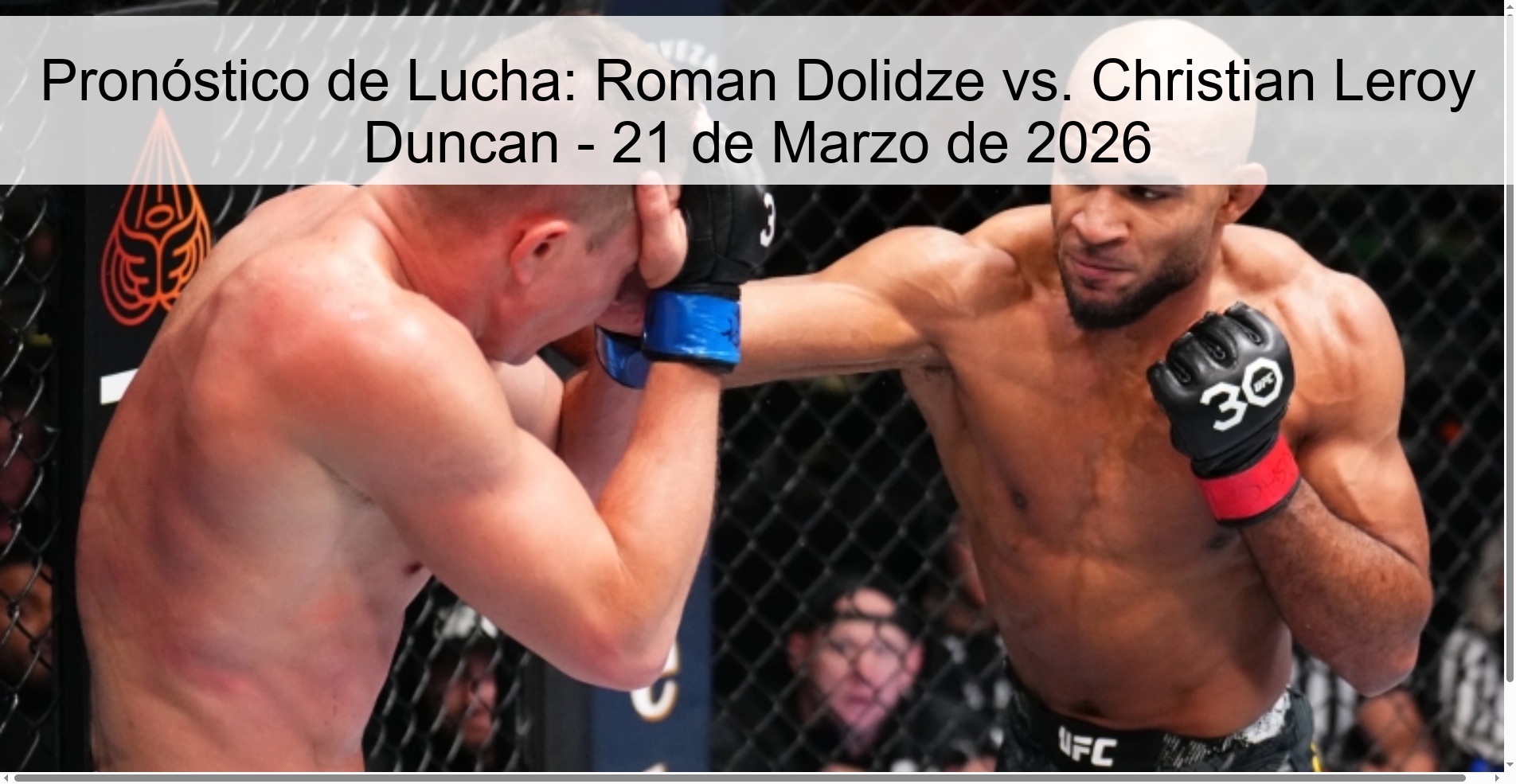 Fight Prediction: Roman Dolidze vs. Christian Leroy Duncan - March 21, 2026