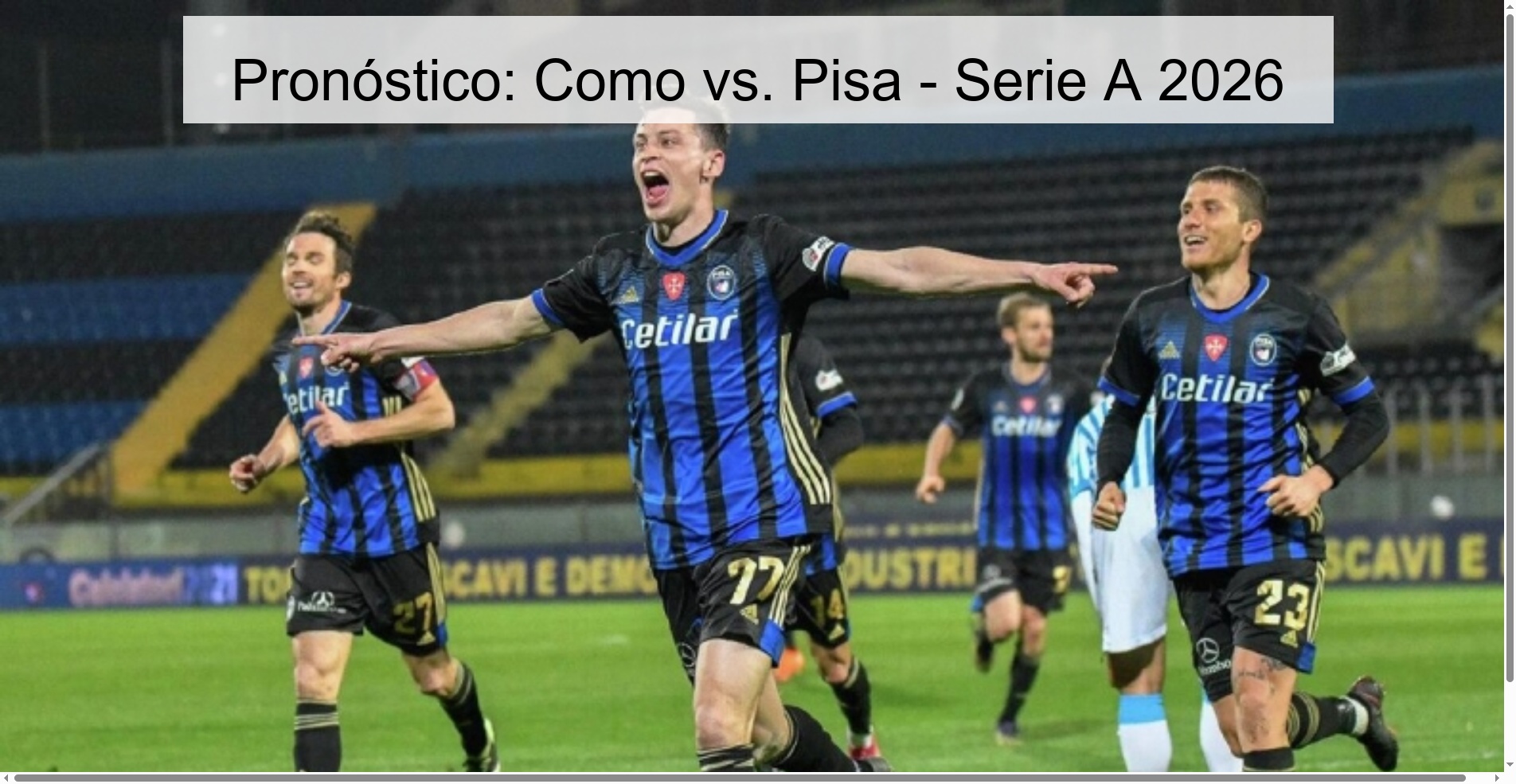 Pronóstico: Como vs. Pisa - Serie A 2026