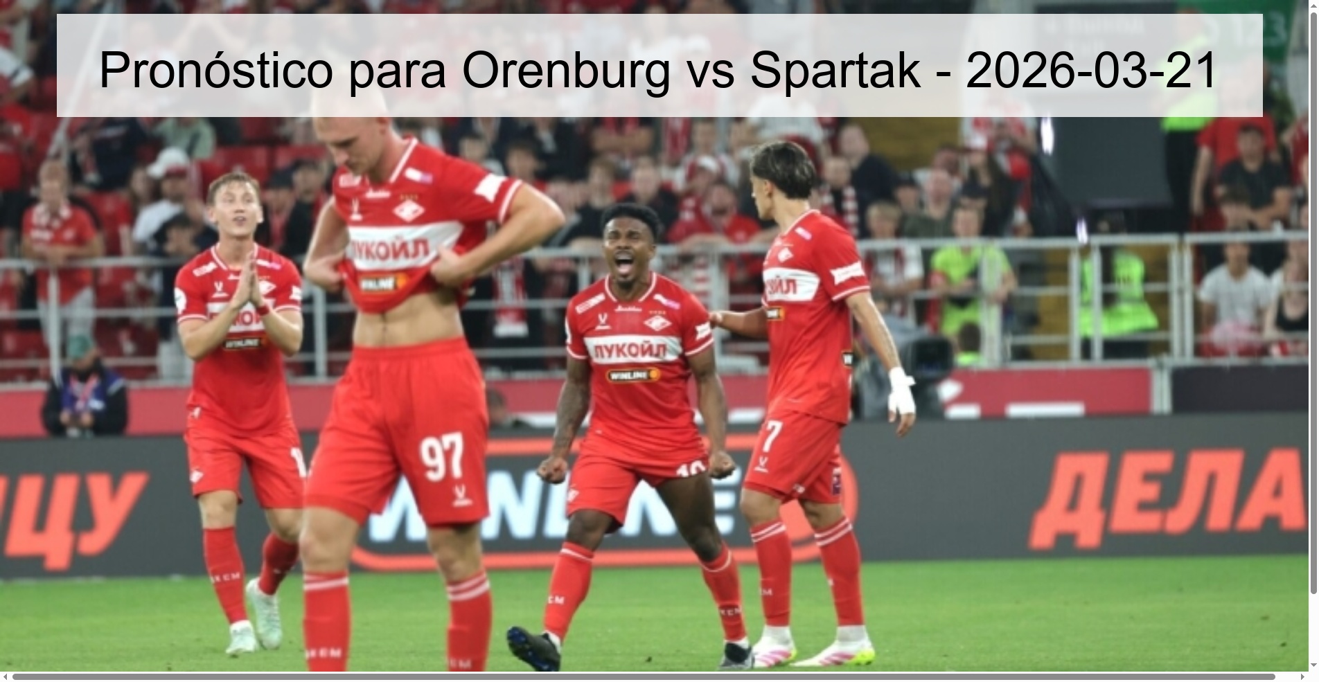 Pronóstico para Orenburg vs Spartak - 2026-03-21